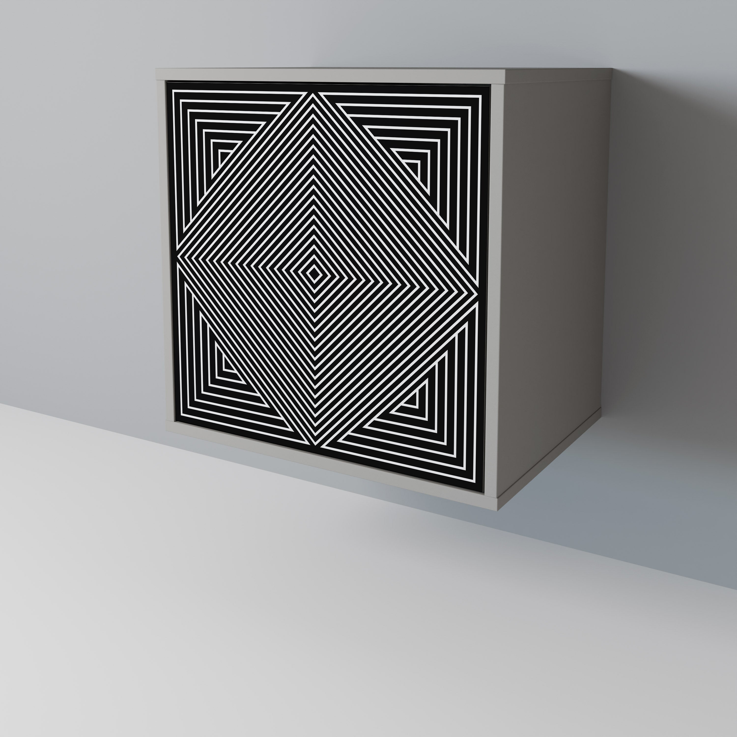 POLYGON ILLUSION Komoda 1-drzwiowa korpus Szary
