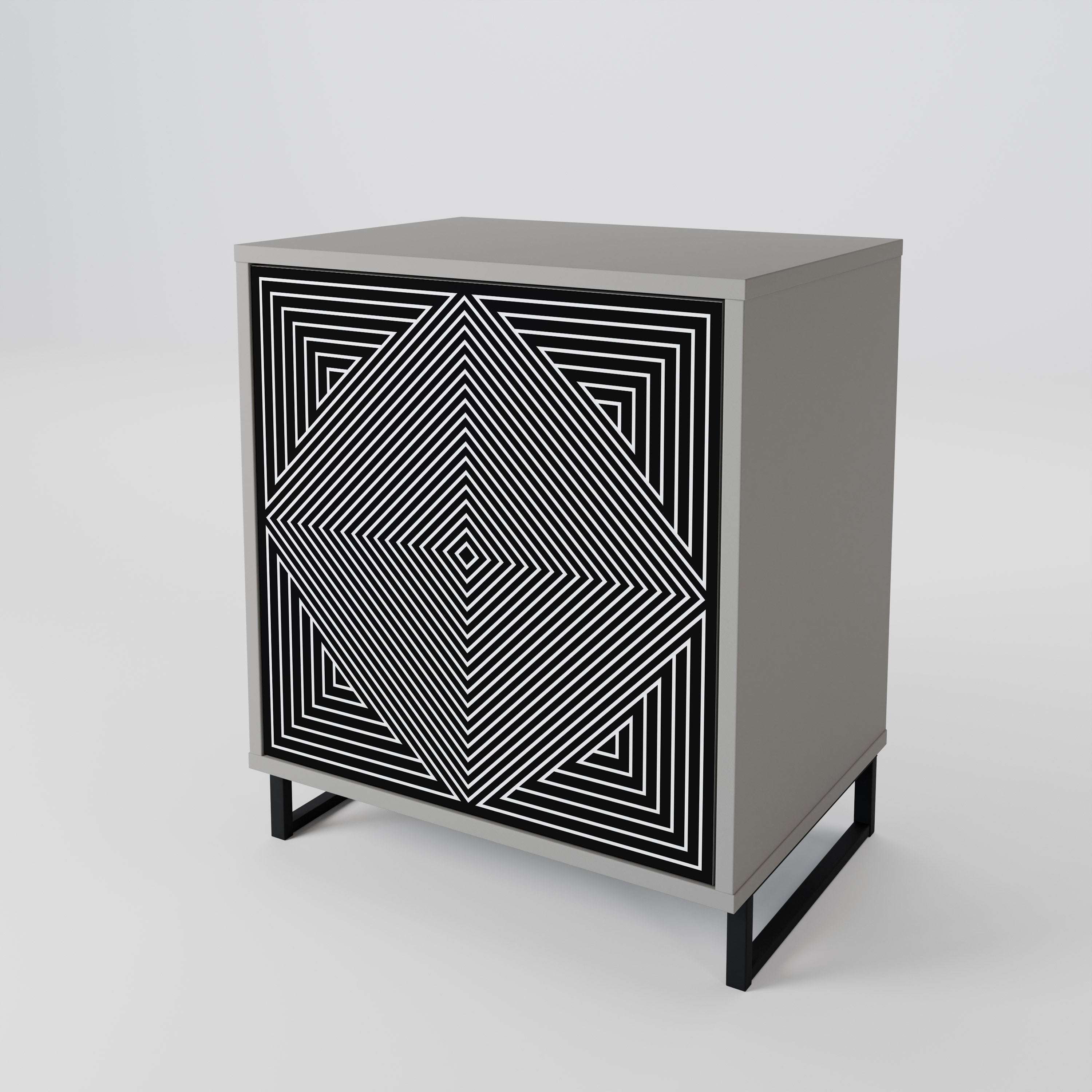 POLYGON ILLUSION Komoda 1-drzwiowa korpus Szary