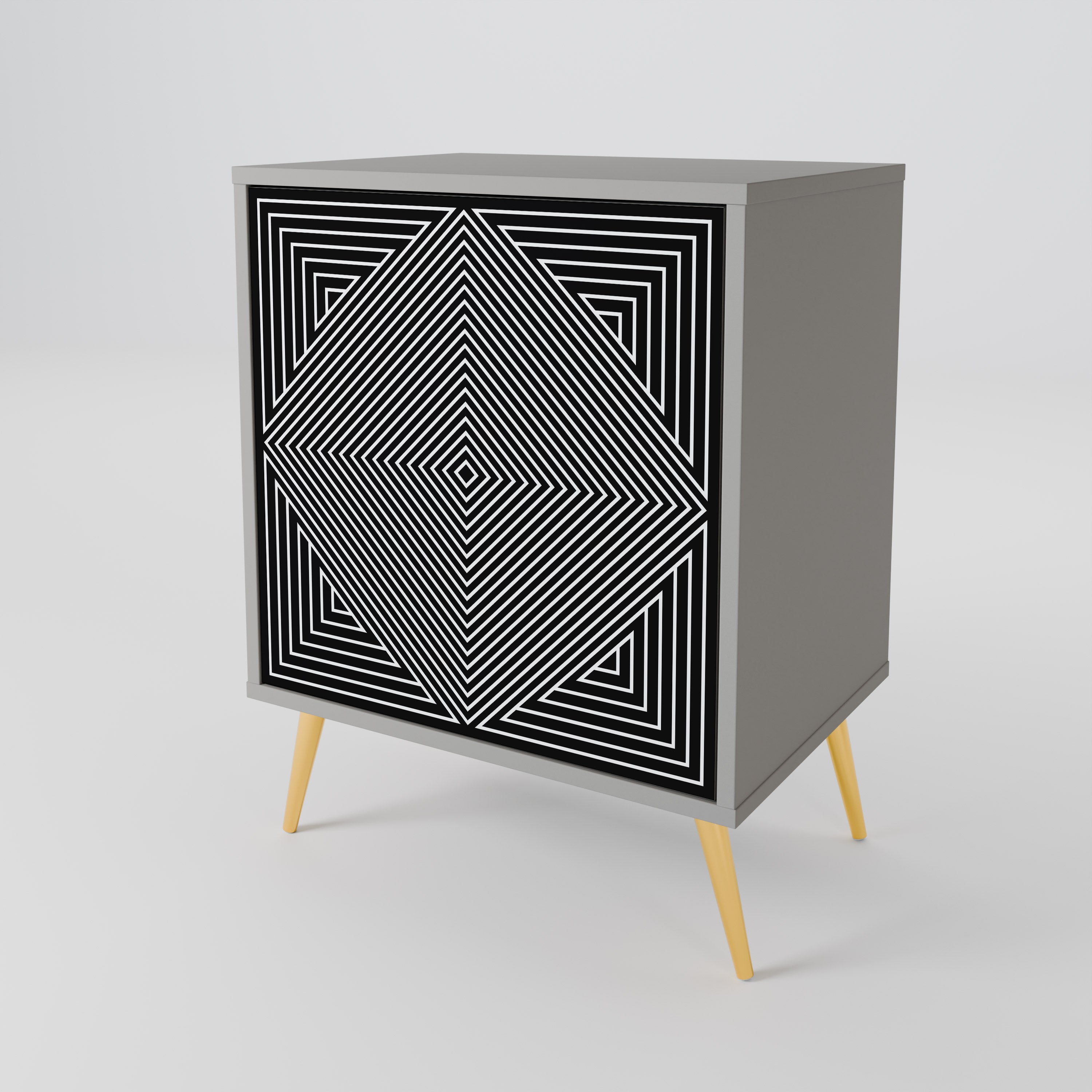 POLYGON ILLUSION Komoda 1-drzwiowa korpus Szary