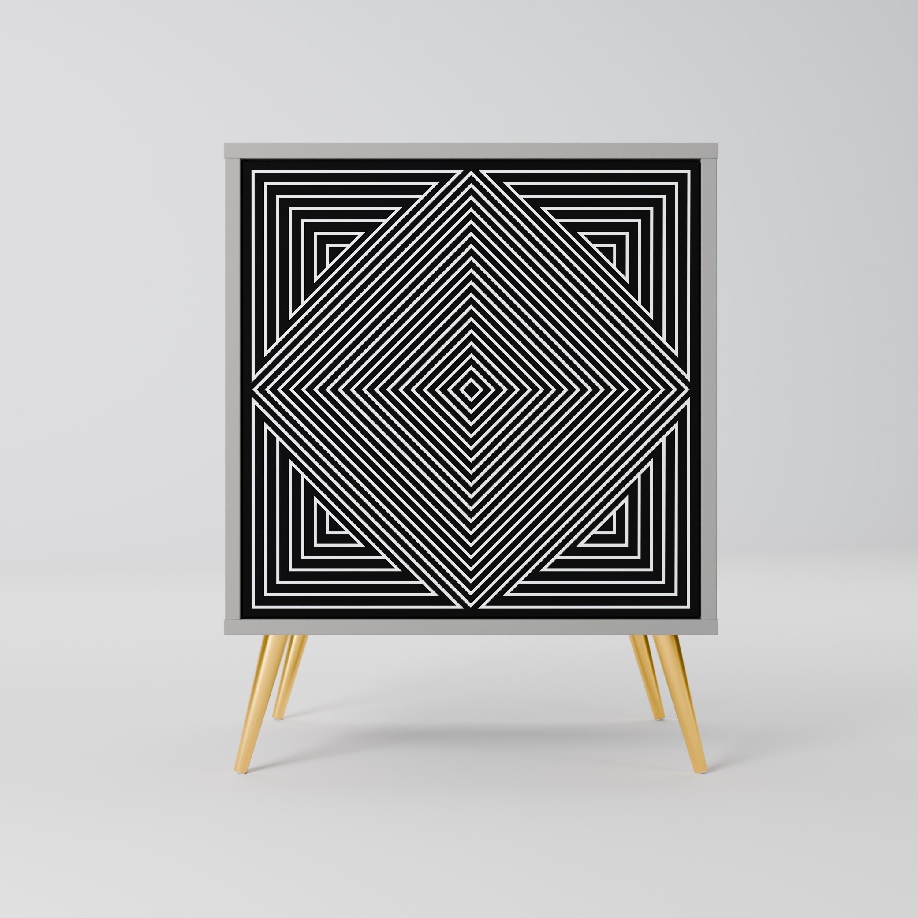 POLYGON ILLUSION Komoda 1-drzwiowa korpus Szary