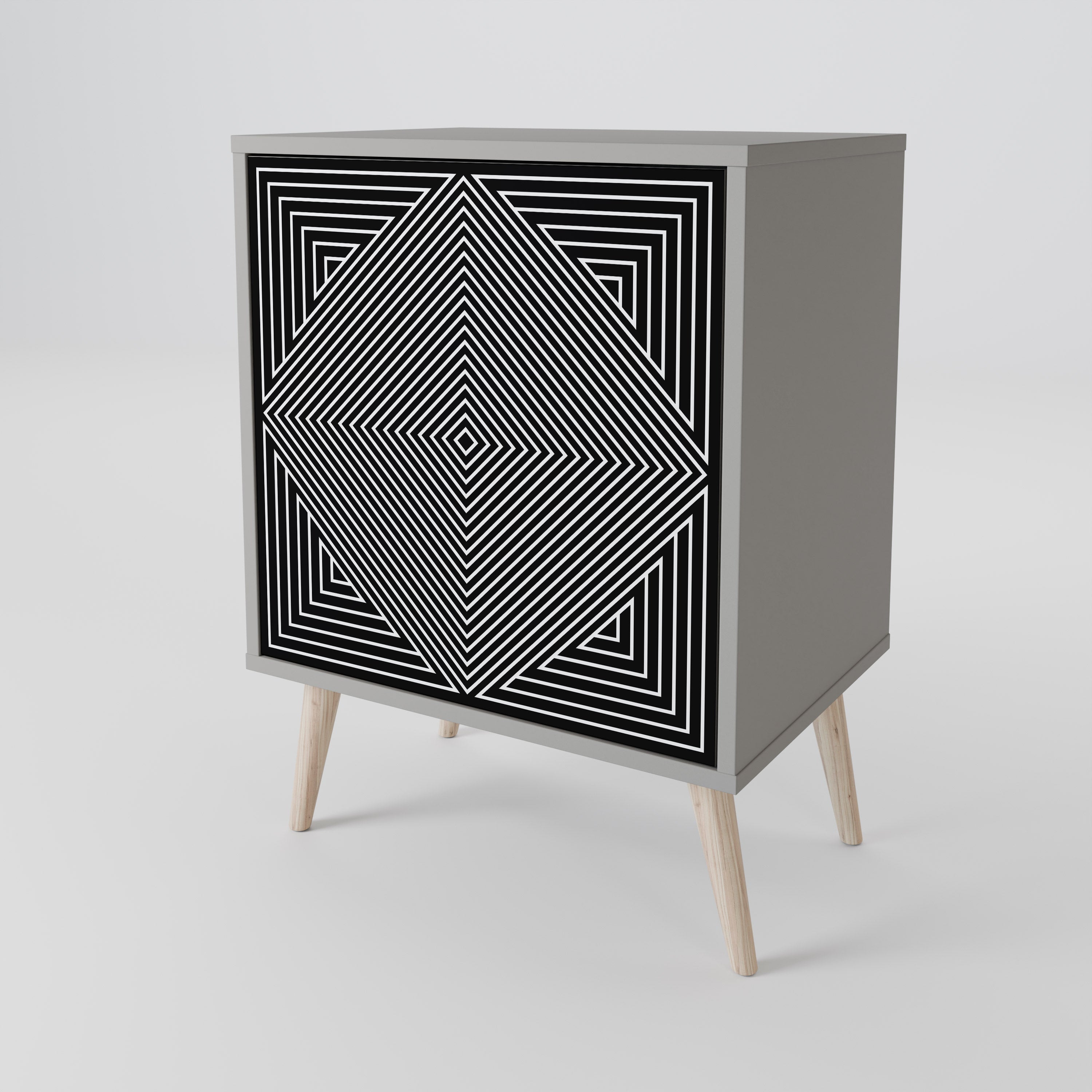 POLYGON ILLUSION Komoda 1-drzwiowa korpus Szary