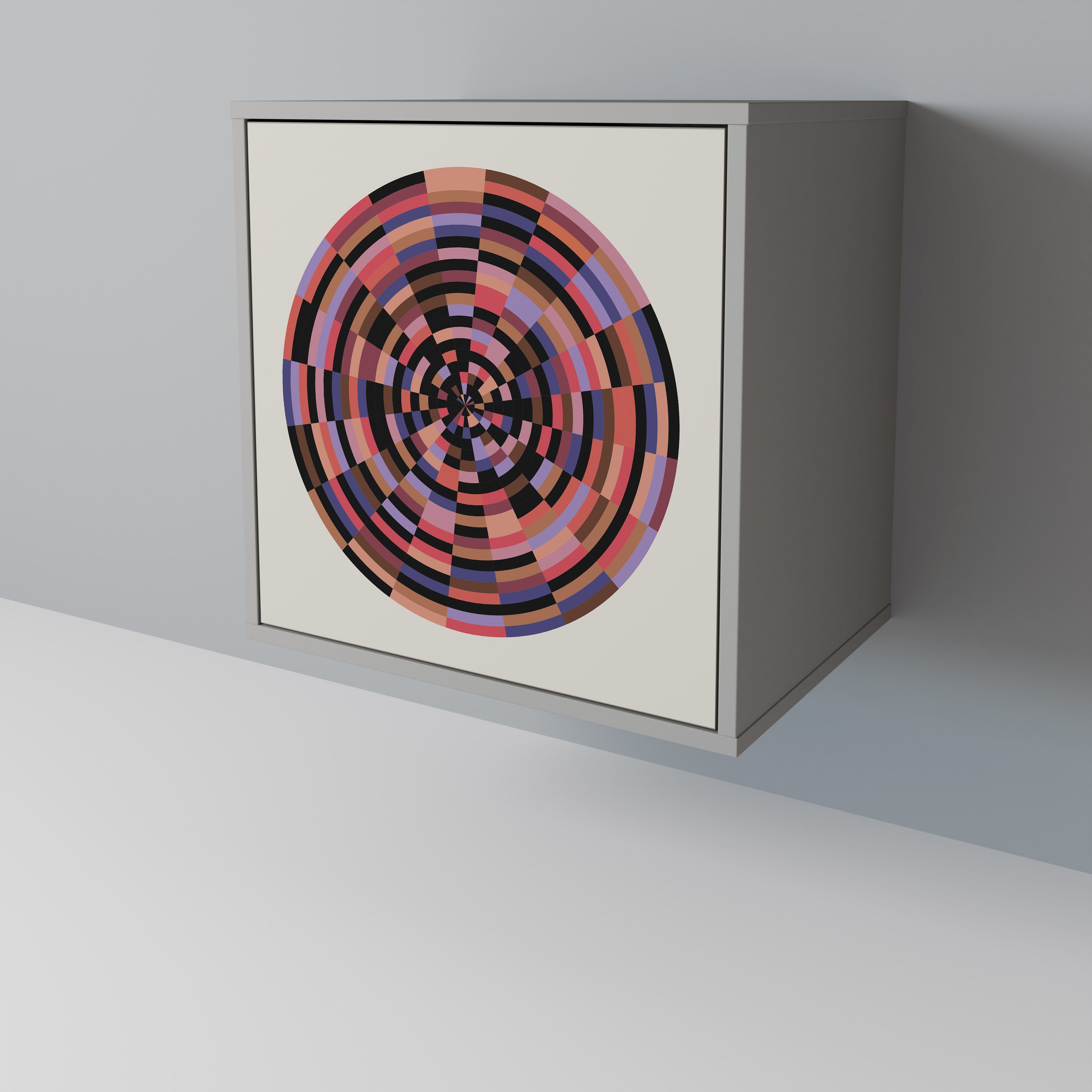 BROWN CIRCLES Komoda 1-drzwiowa korpus Szary