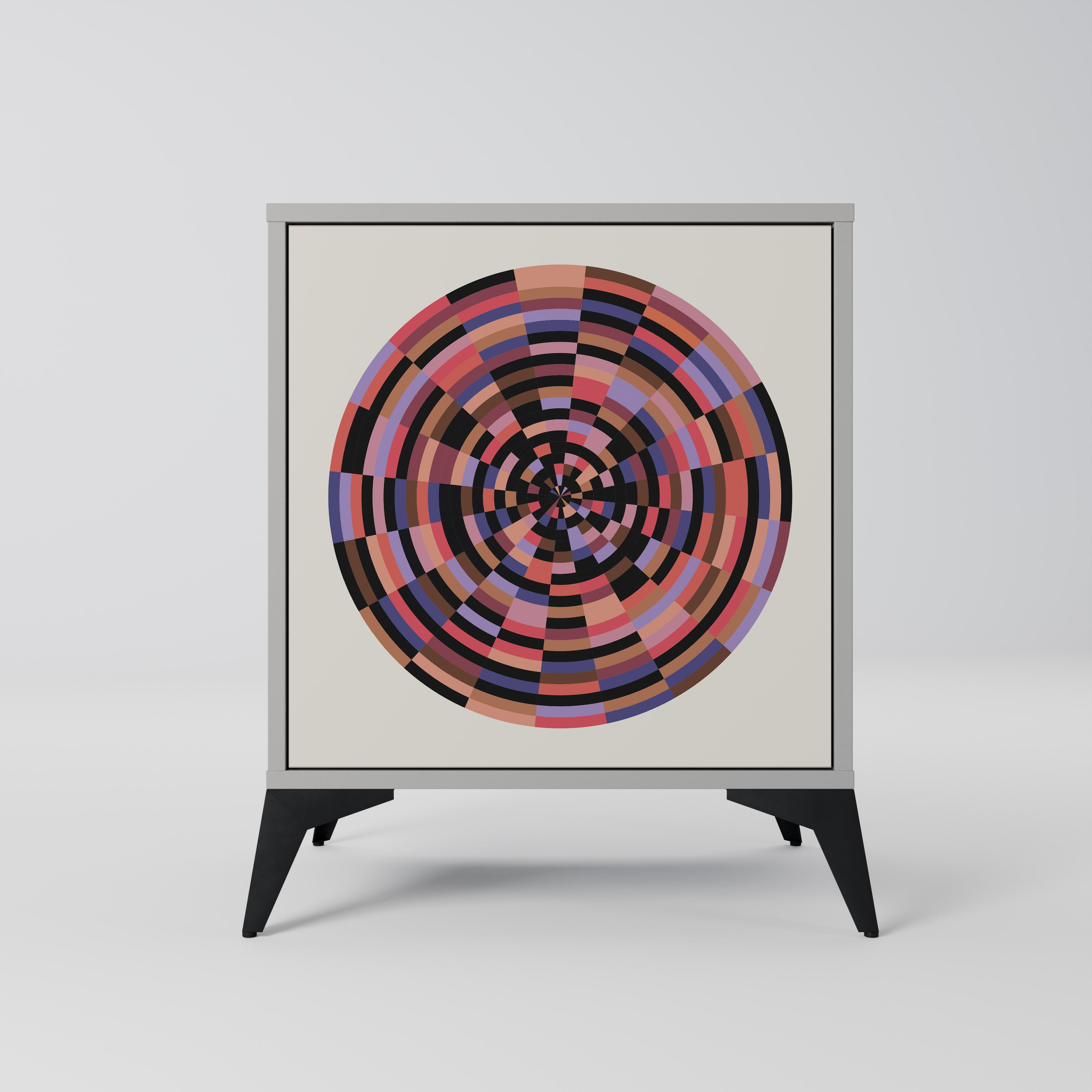 BROWN CIRCLES Komoda 1-drzwiowa korpus Szary