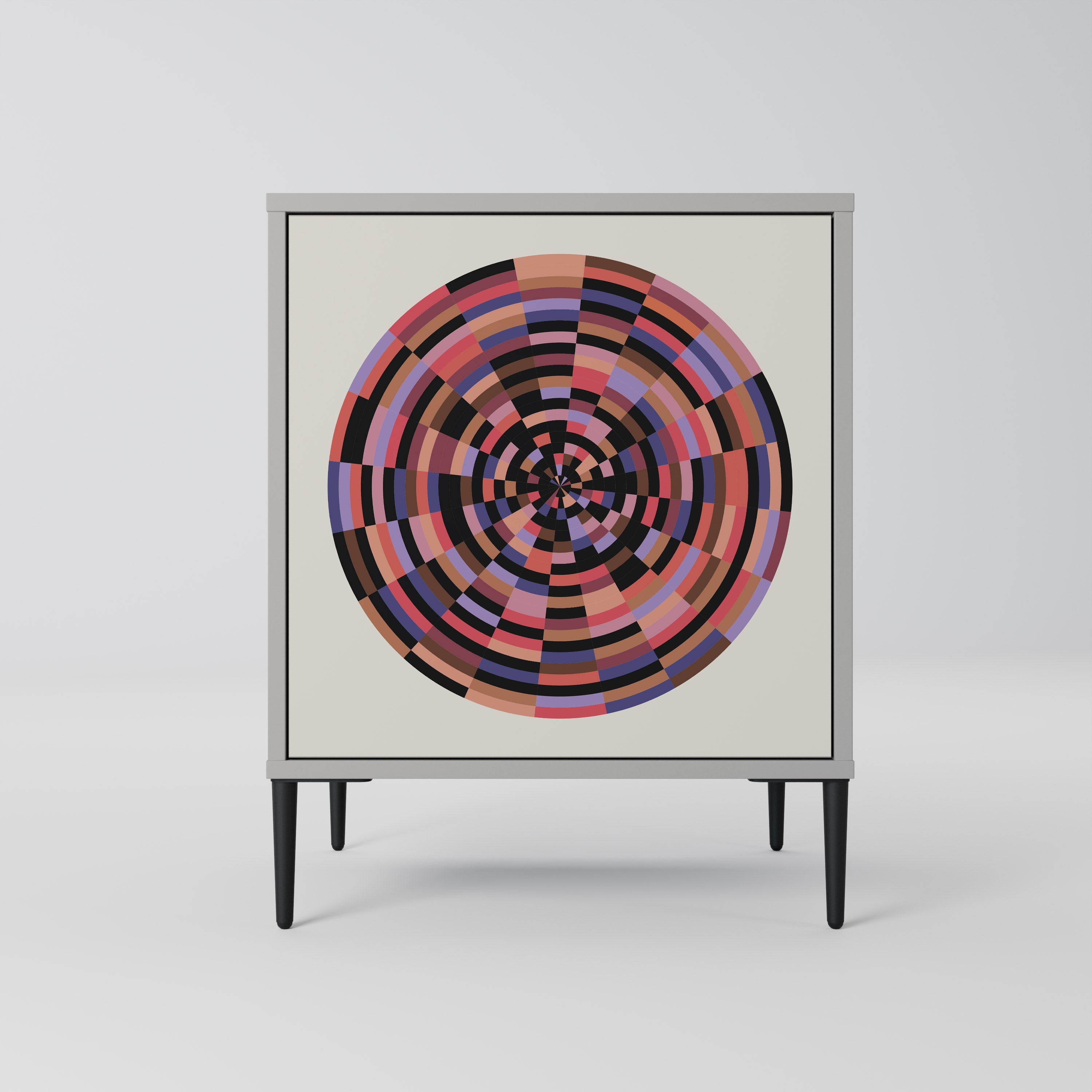 BROWN CIRCLES Komoda 1-drzwiowa korpus Szary