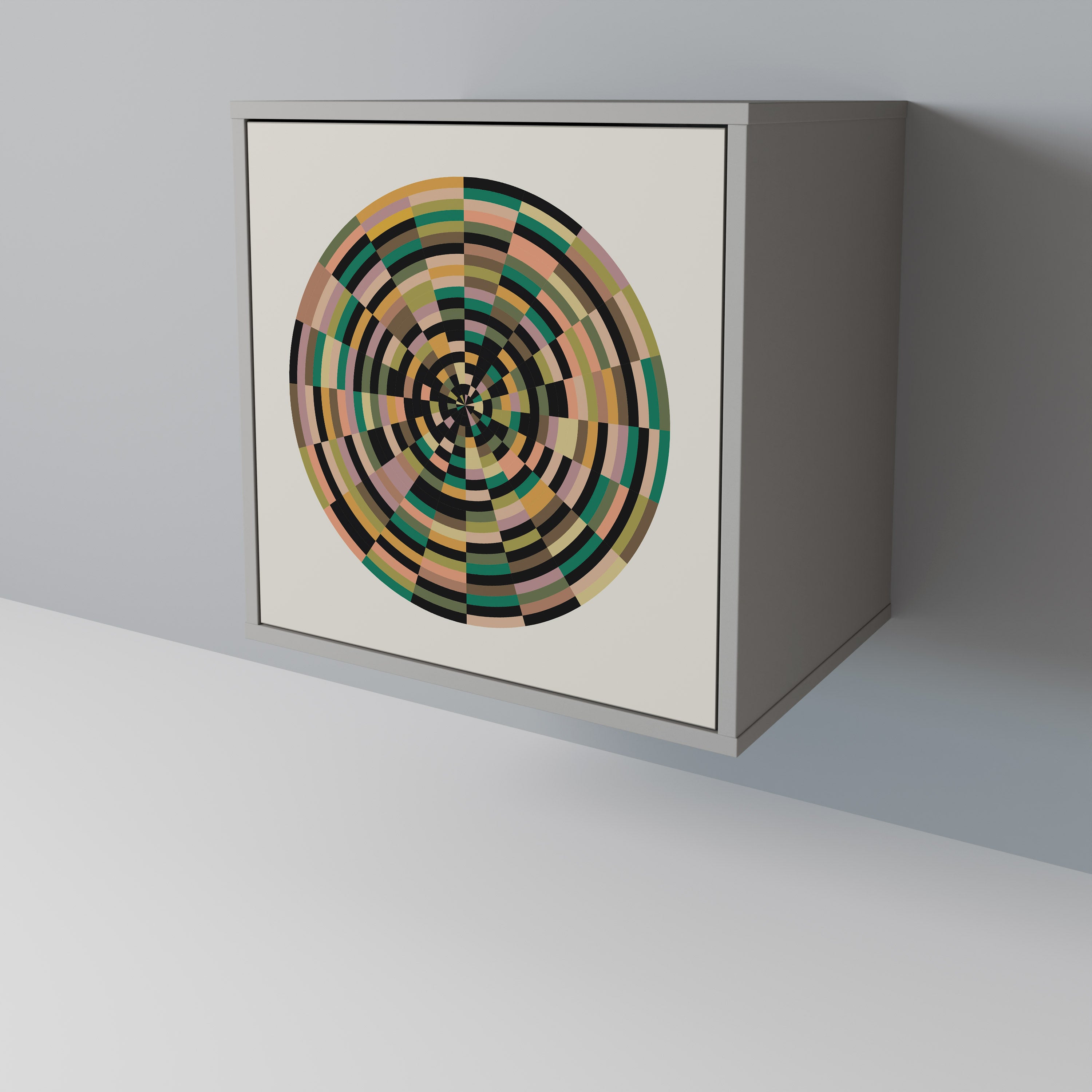 GREEN CIRCLES Komoda 1-drzwiowa korpus Szary