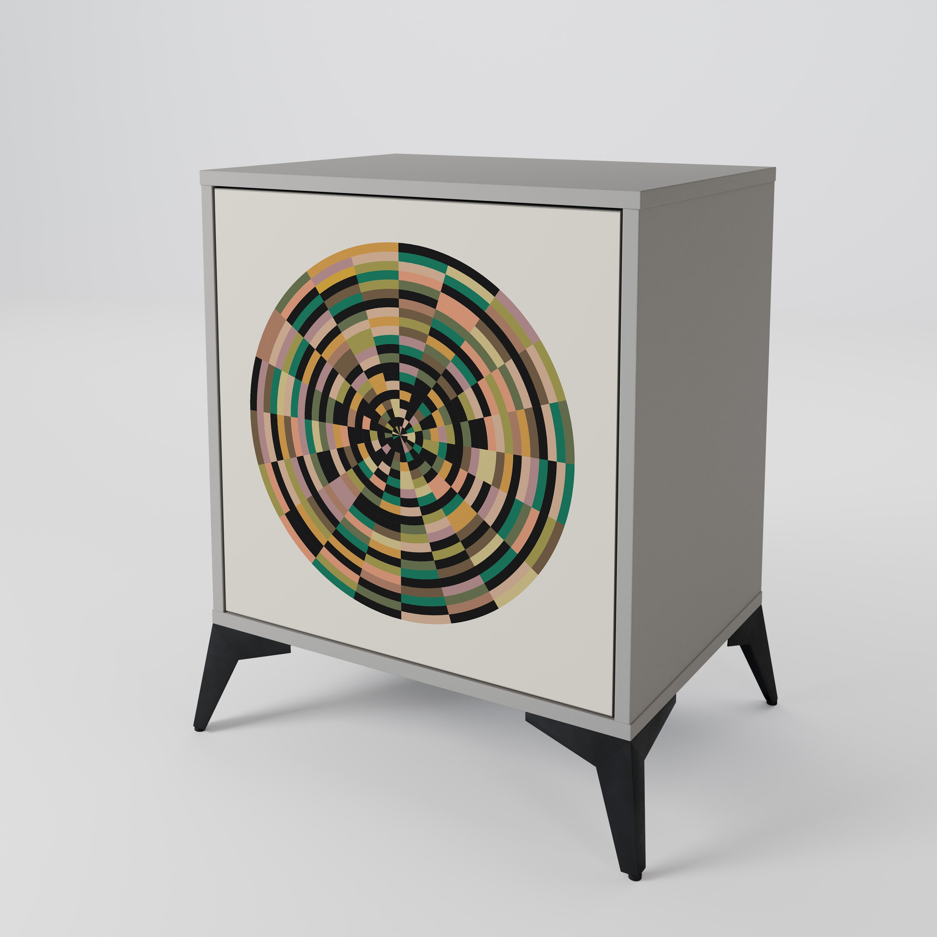 GREEN CIRCLES Komoda 1-drzwiowa korpus Szary