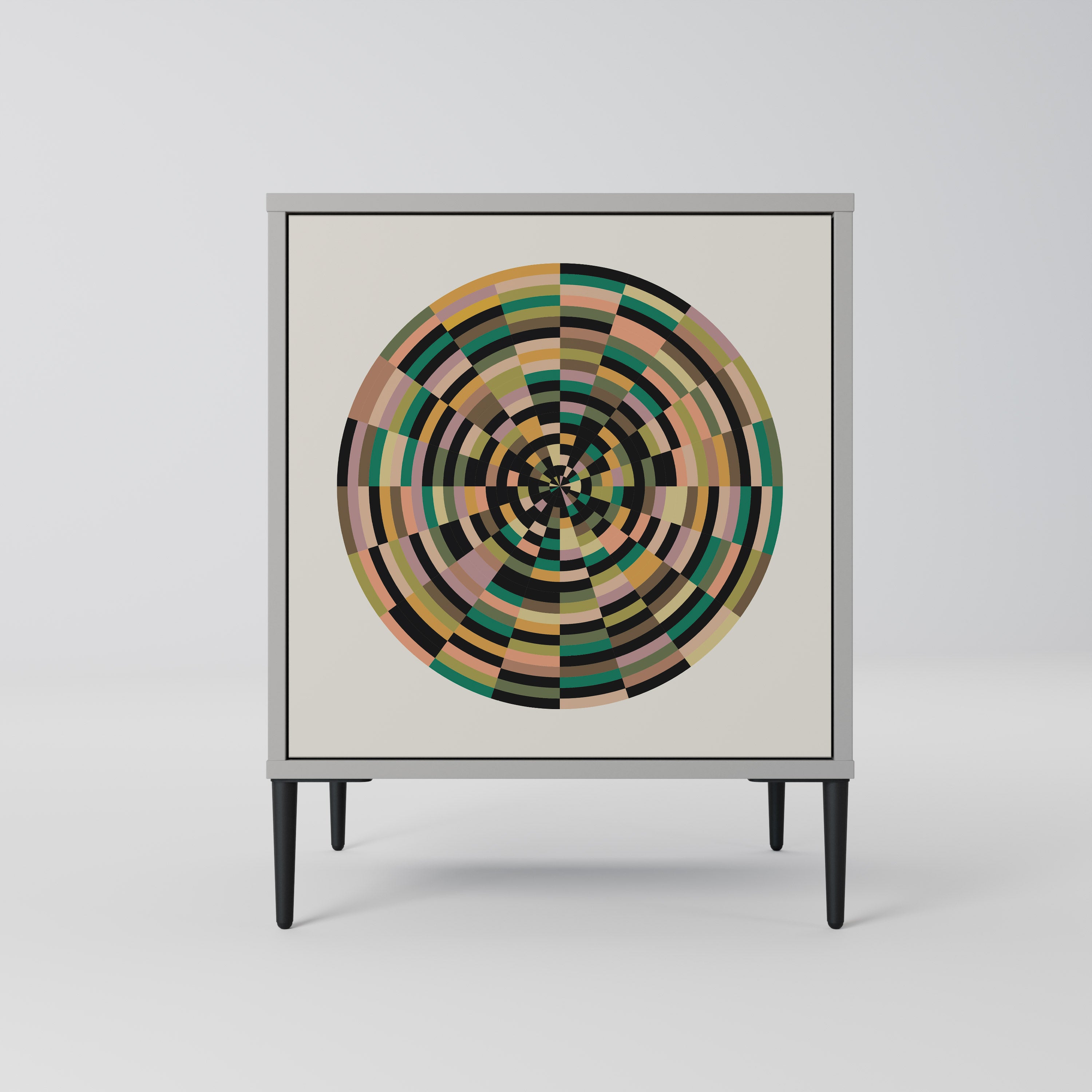 GREEN CIRCLES Komoda 1-drzwiowa korpus Szary