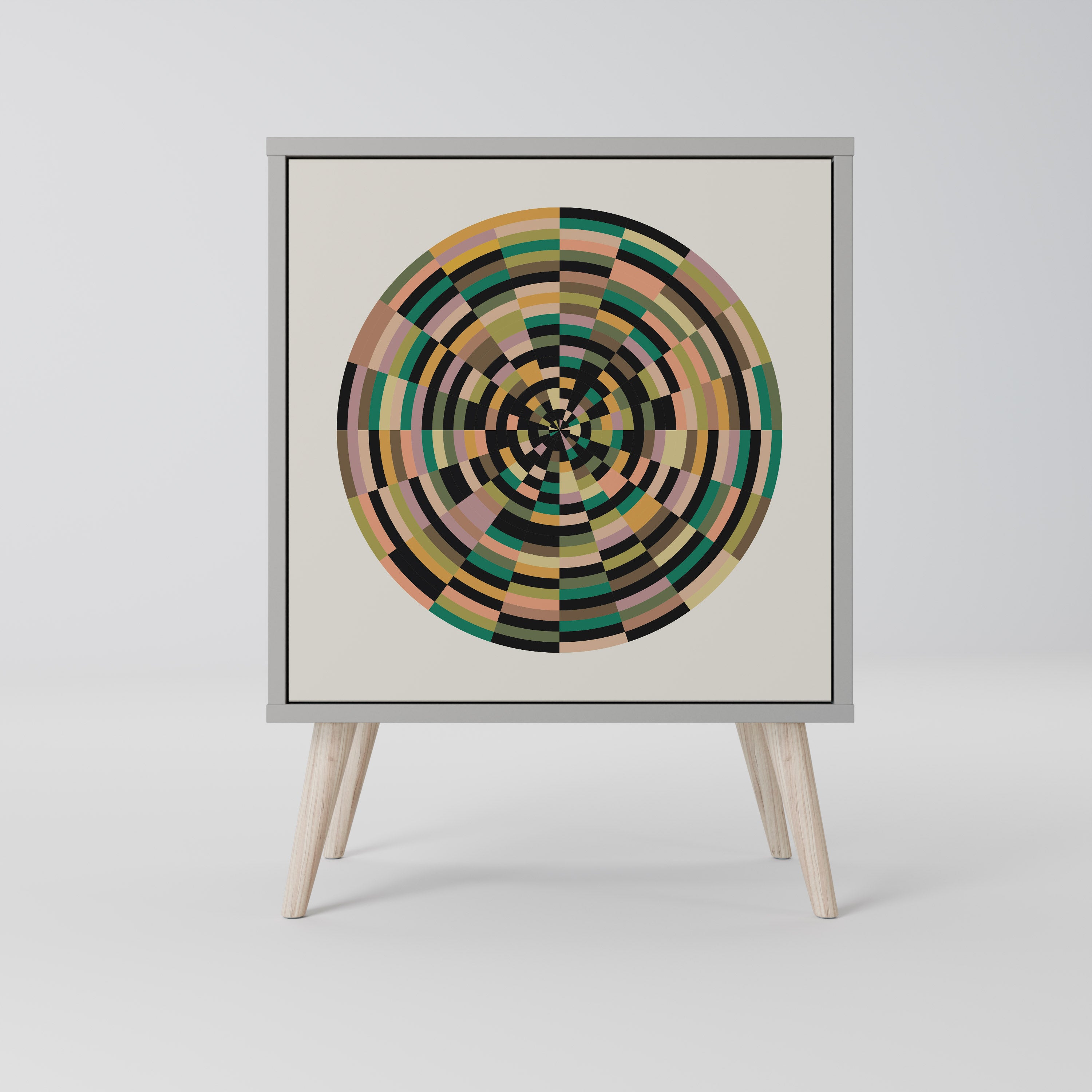 GREEN CIRCLES Komoda 1-drzwiowa korpus Szary