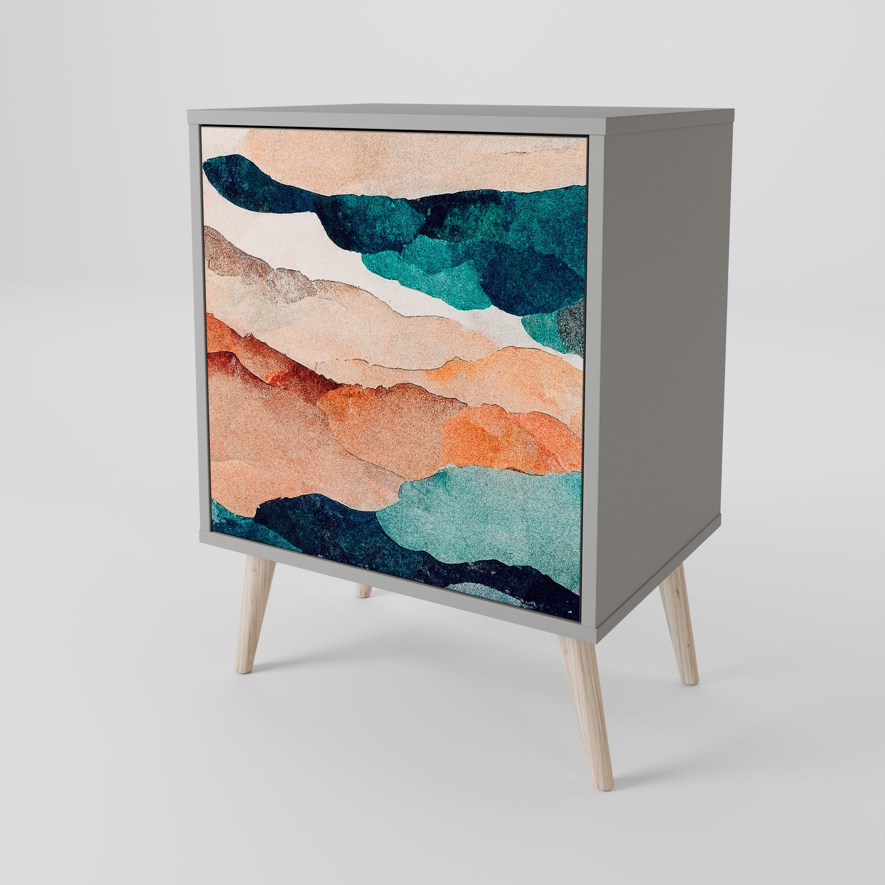 ABSTRACT LANDSCAPE Komoda 1-drzwiowa korpus Szary