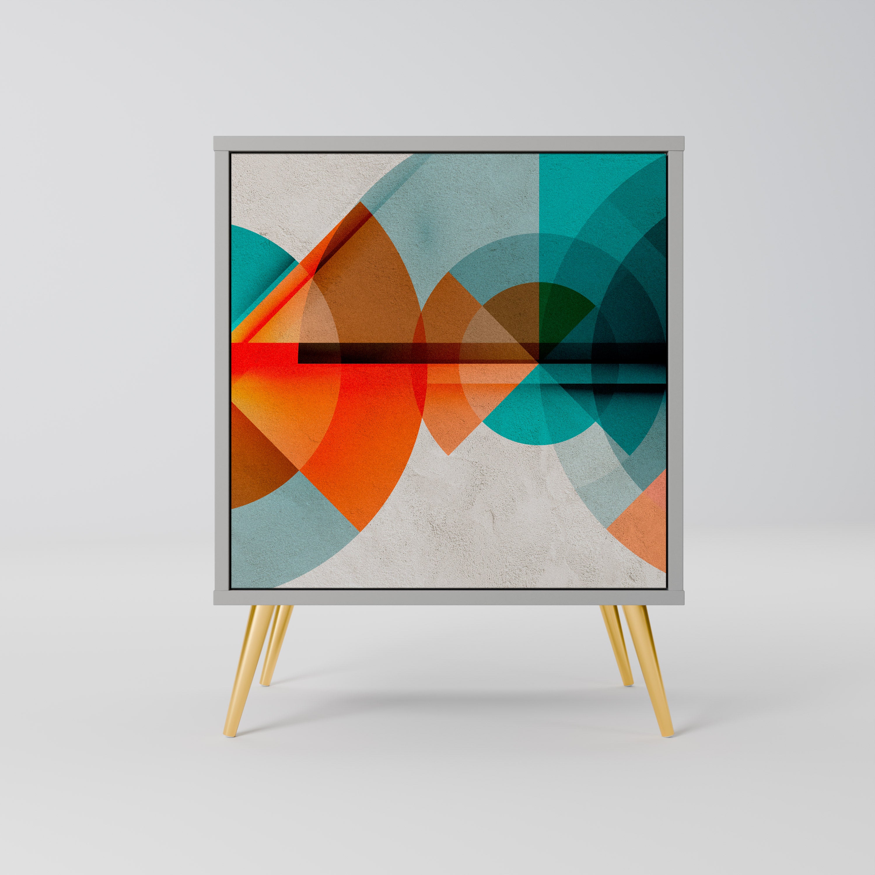 CIRCULAR RHAPSODY Komoda 1-drzwiowa korpus Szary