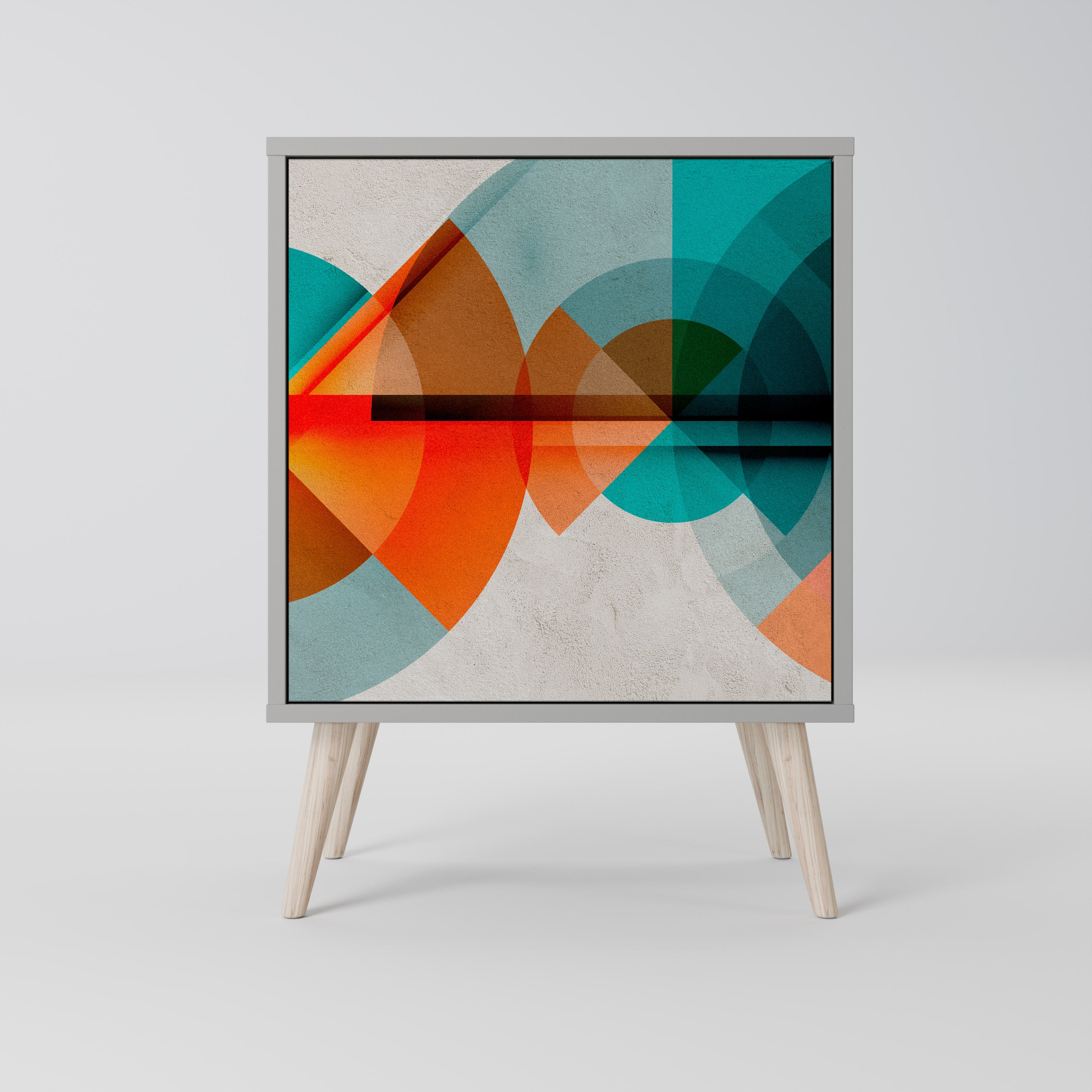 CIRCULAR RHAPSODY Komoda 1-drzwiowa korpus Szary