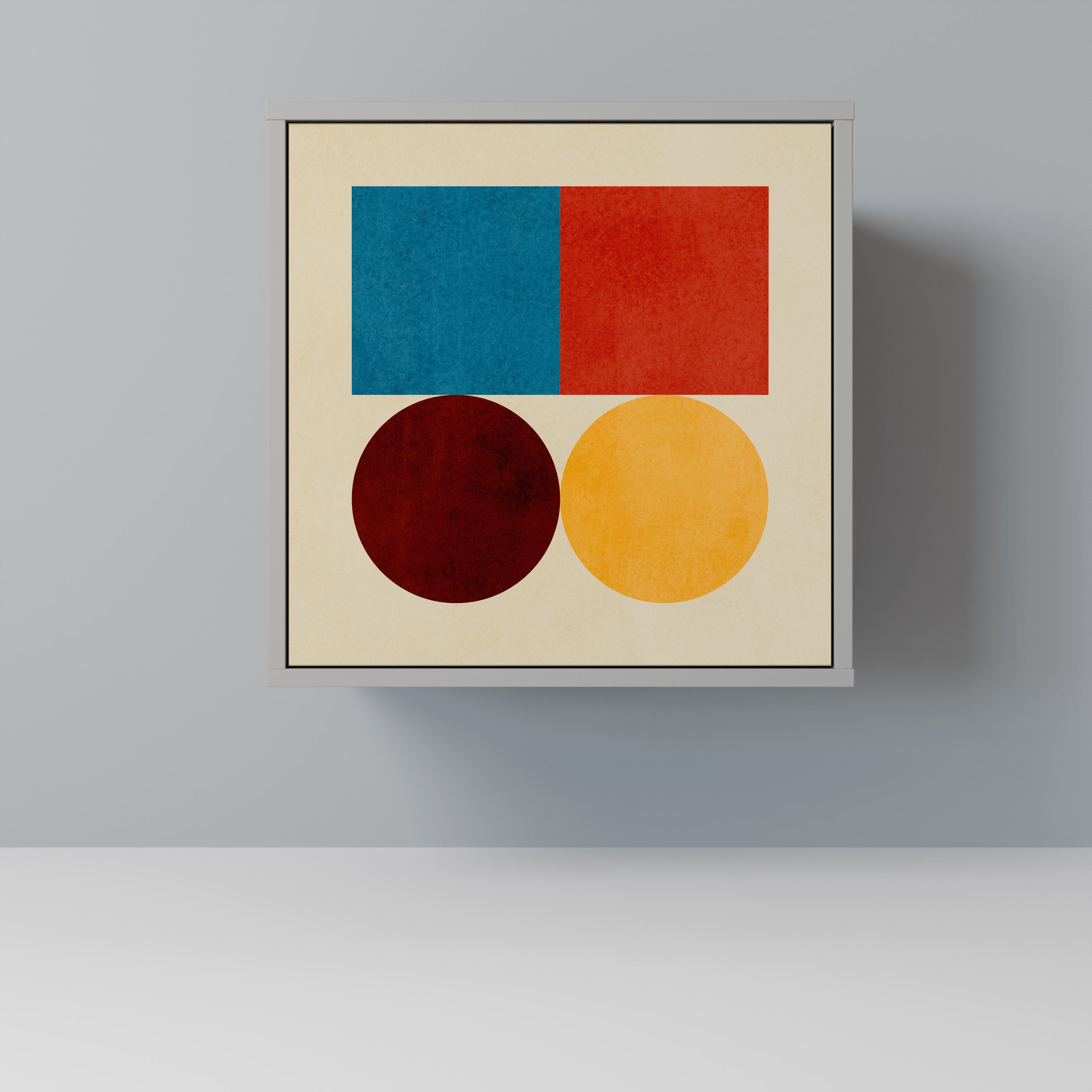 GEOMETRIC PUZZLE Komoda 1-drzwiowa korpus Szary