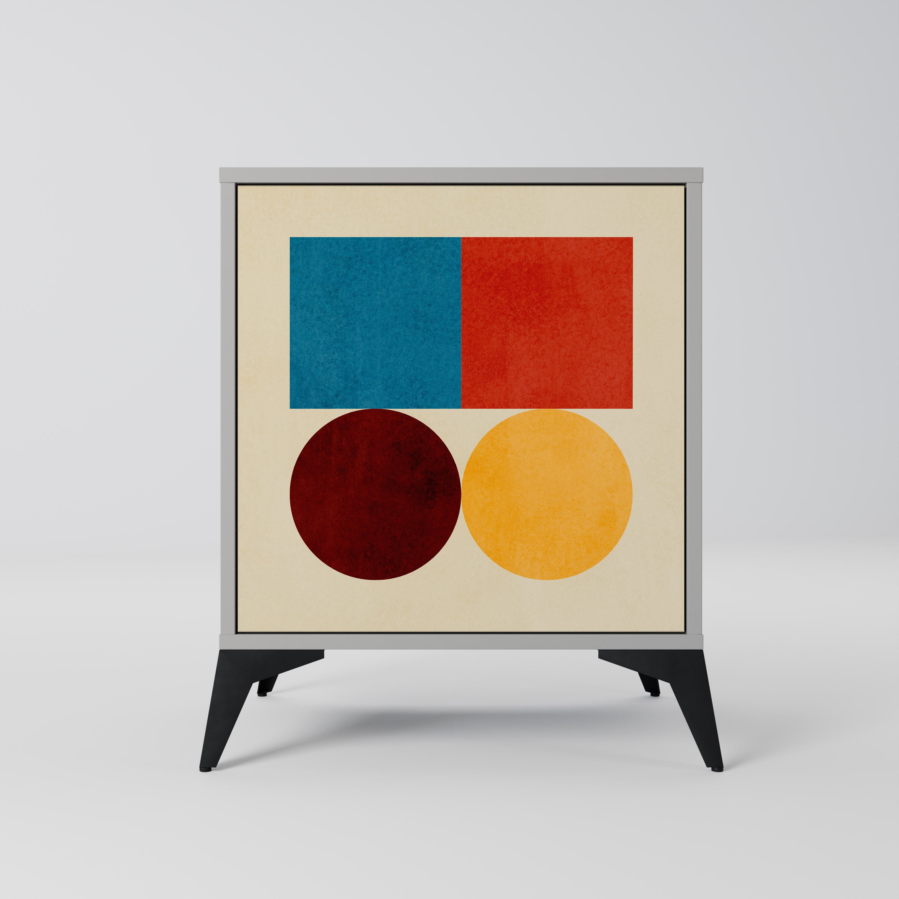 GEOMETRIC PUZZLE Komoda 1-drzwiowa korpus Szary