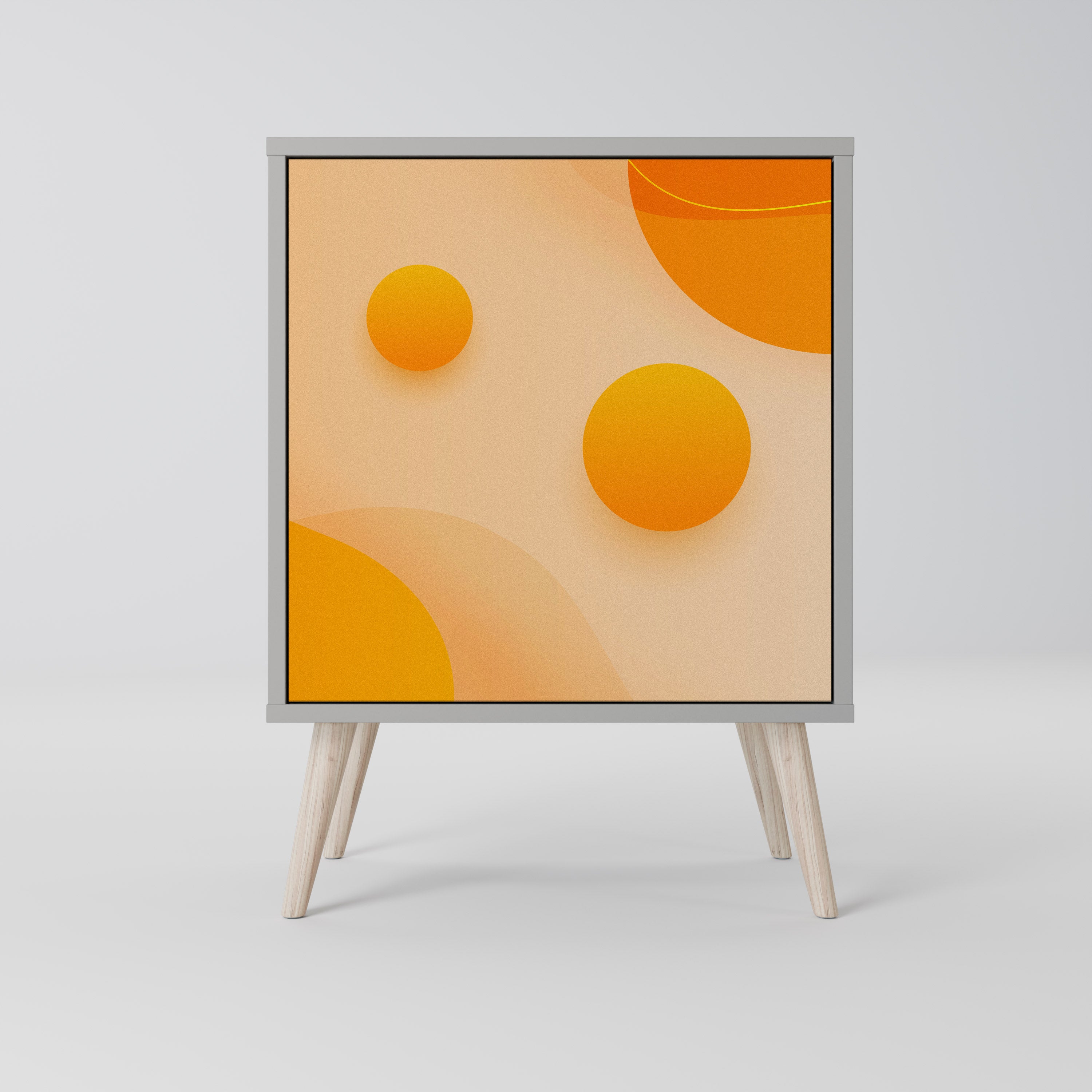 ORANGE ARRANGEMENT Komoda 1-drzwiowa korpus Szary