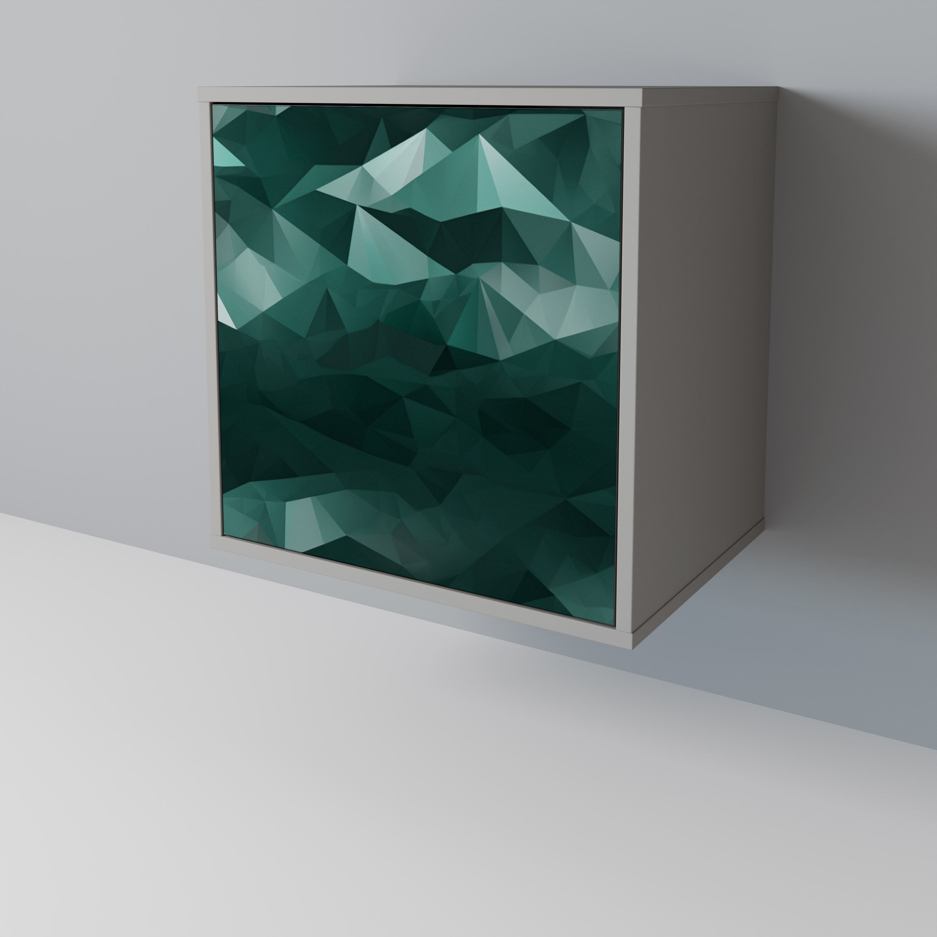 POLYGONAL FLOATING Komoda 1-drzwiowa korpus Szary