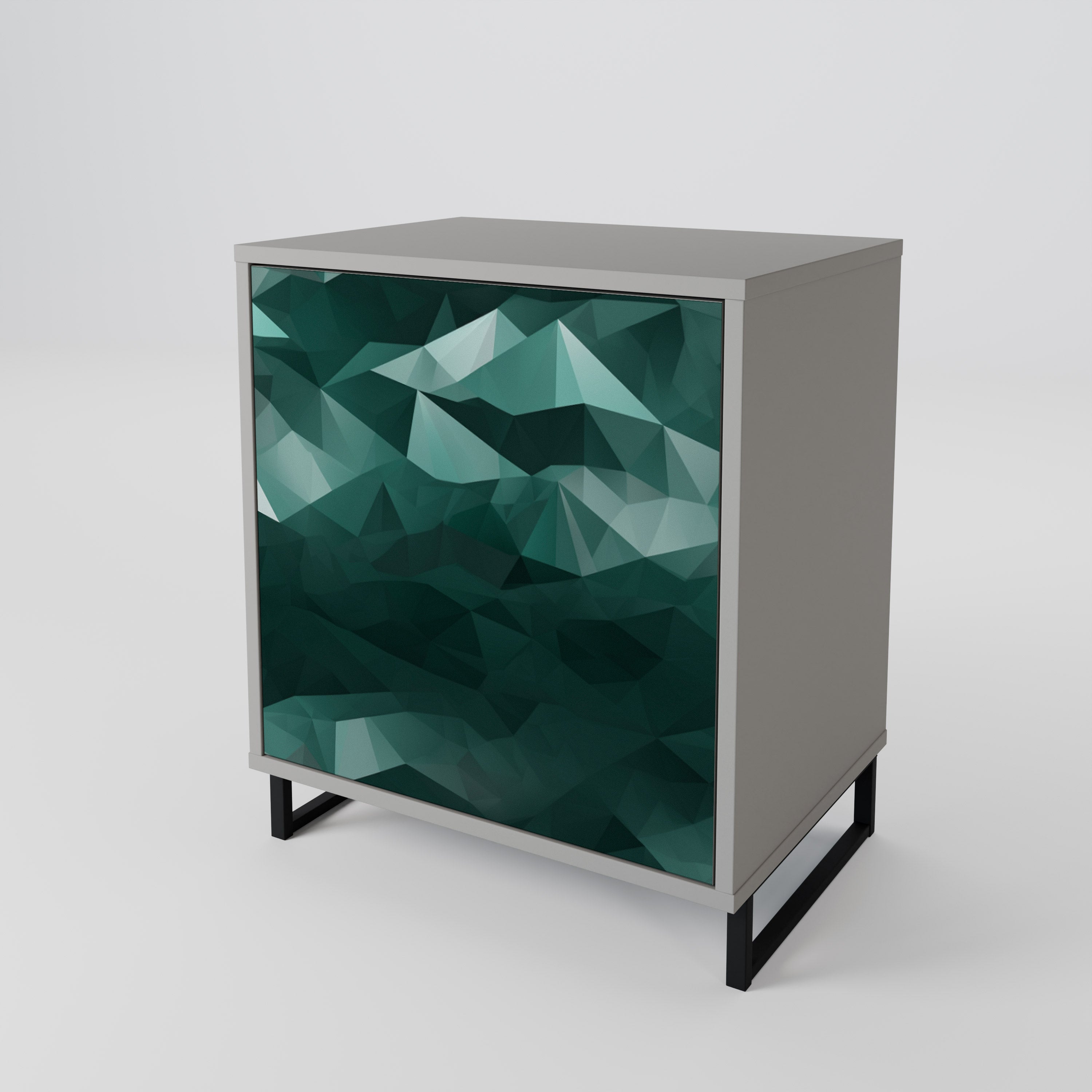 POLYGONAL FLOATING Komoda 1-drzwiowa korpus Szary
