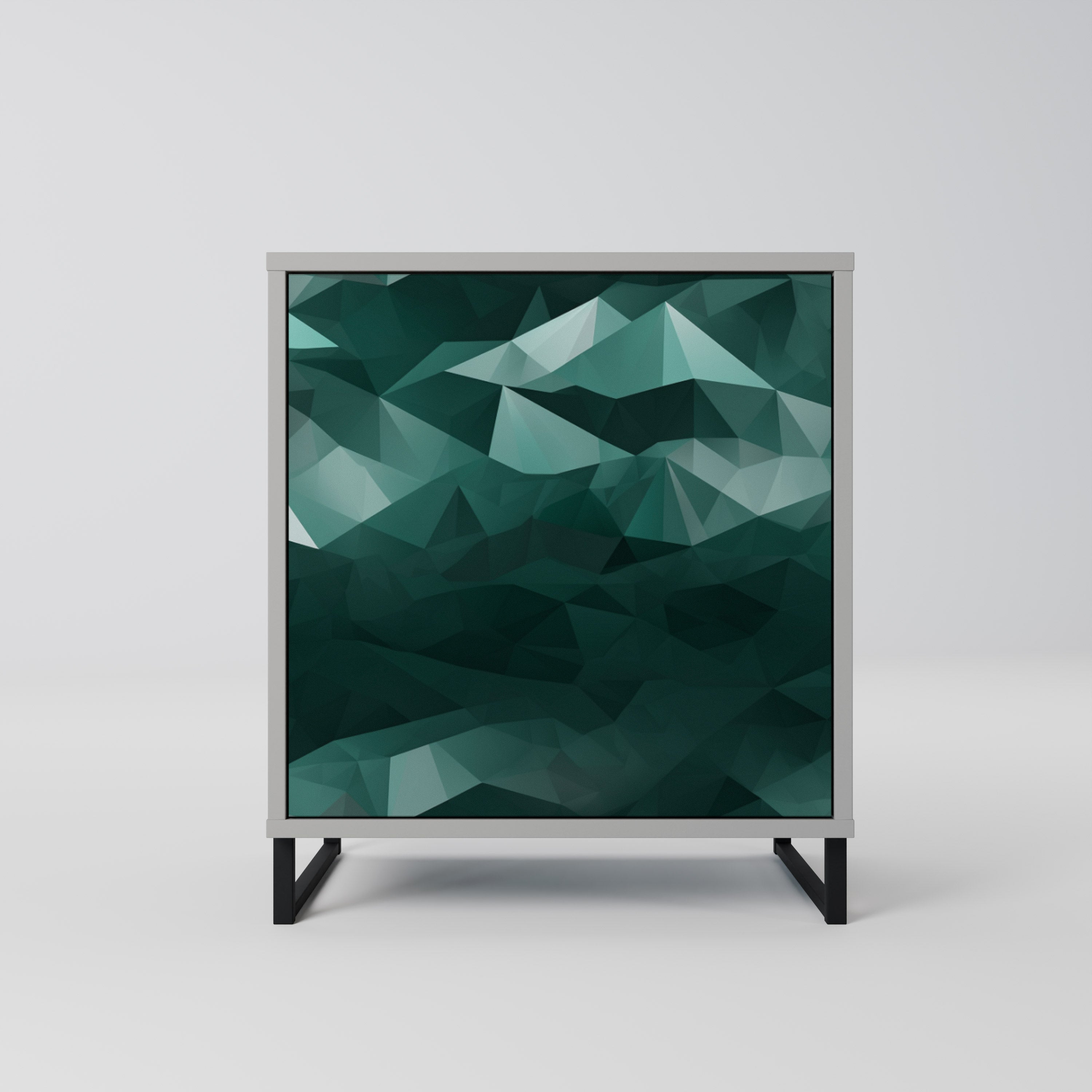 POLYGONAL FLOATING Komoda 1-drzwiowa korpus Szary