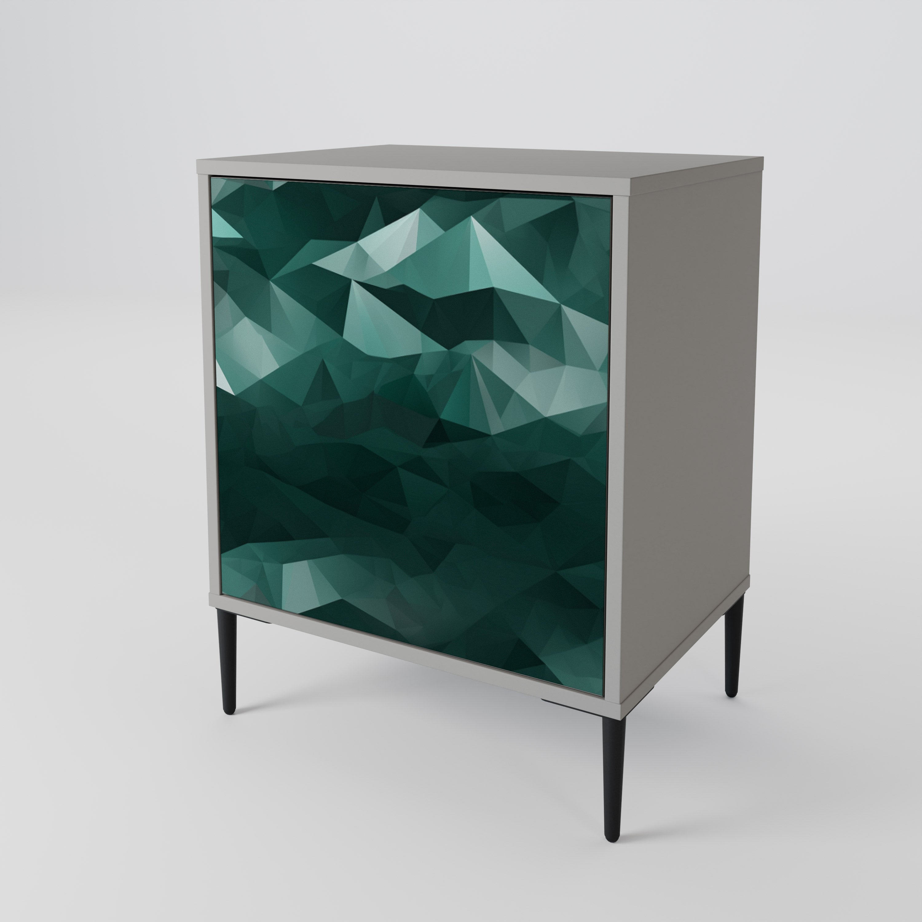 POLYGONAL FLOATING Komoda 1-drzwiowa korpus Szary