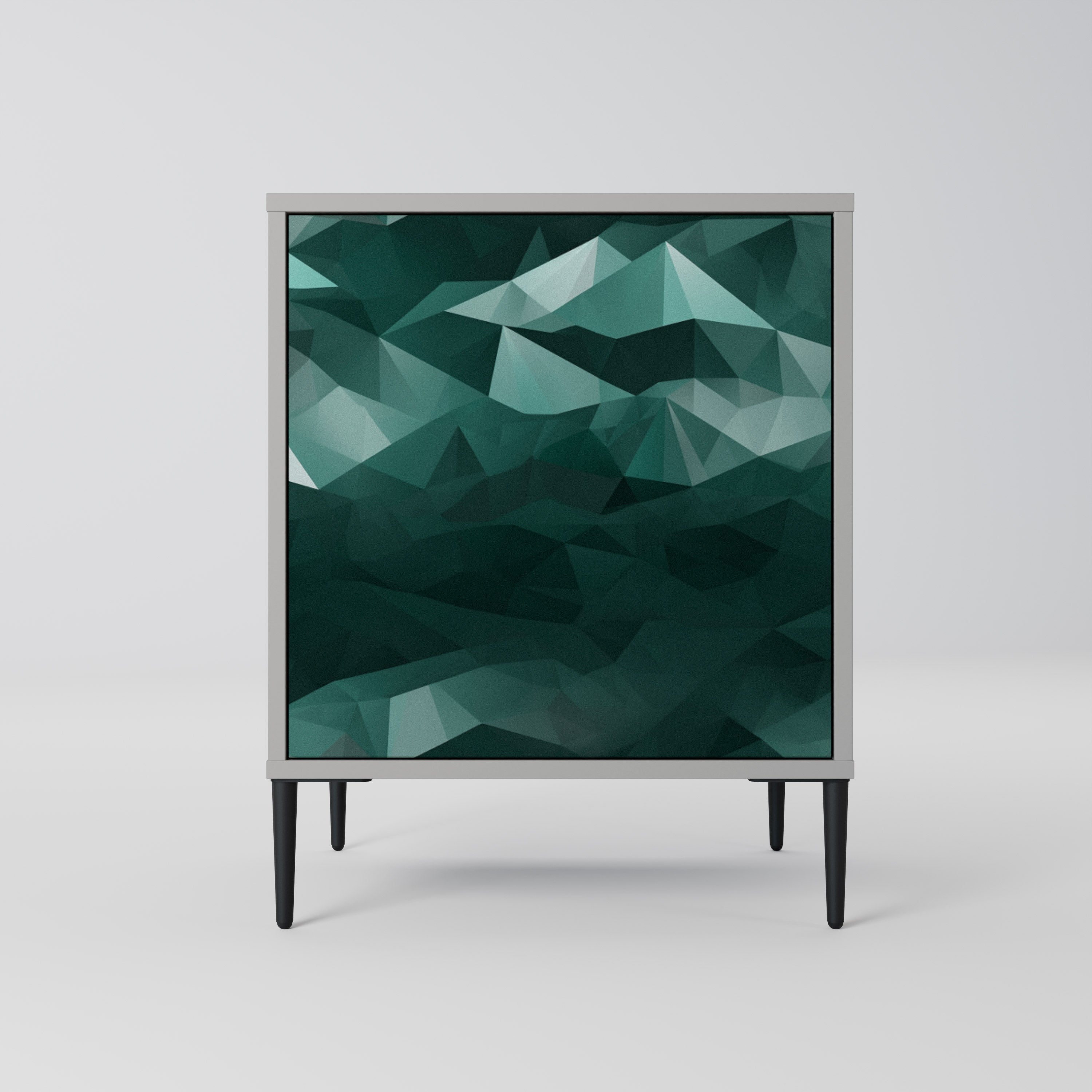 POLYGONAL FLOATING Komoda 1-drzwiowa korpus Szary
