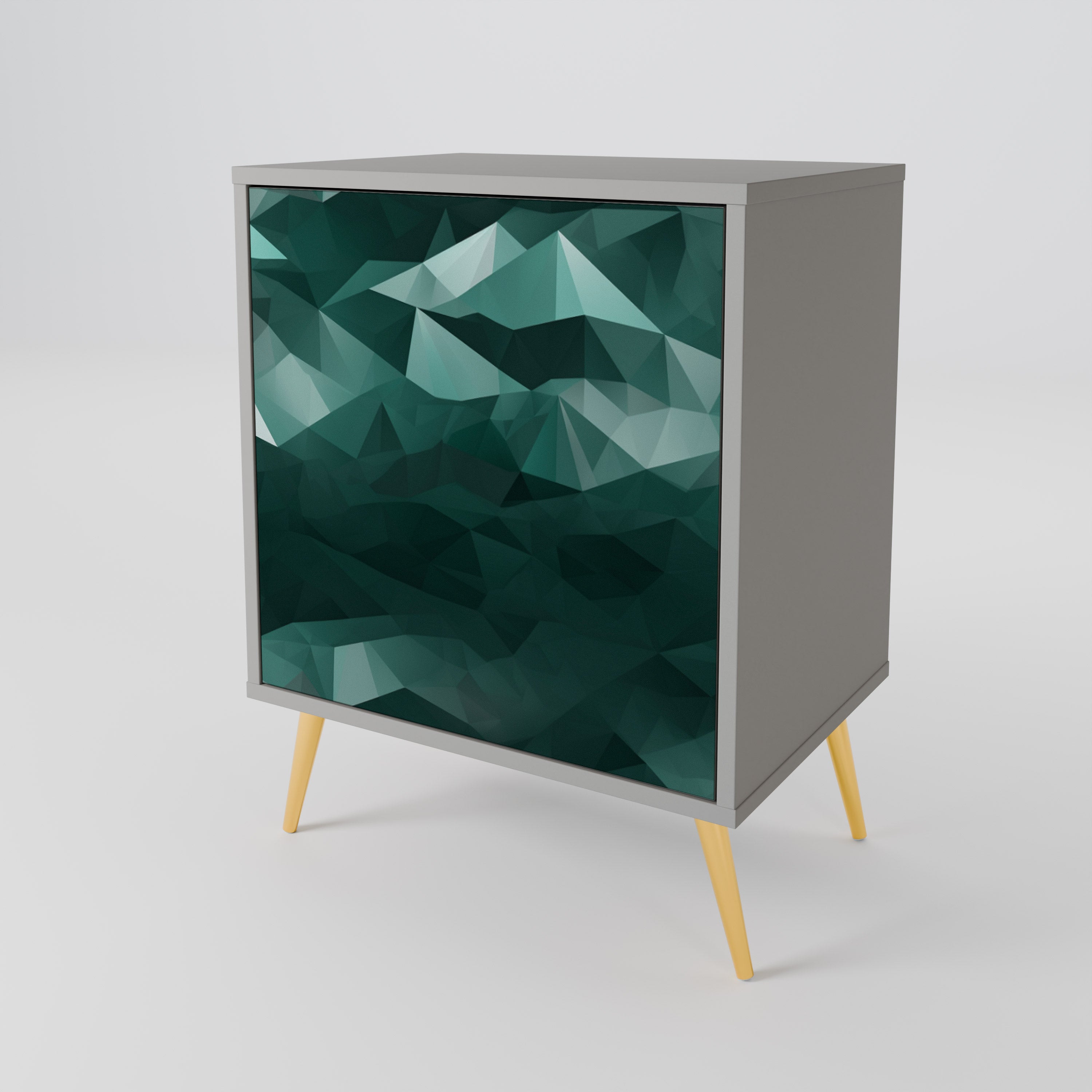 POLYGONAL FLOATING Komoda 1-drzwiowa korpus Szary
