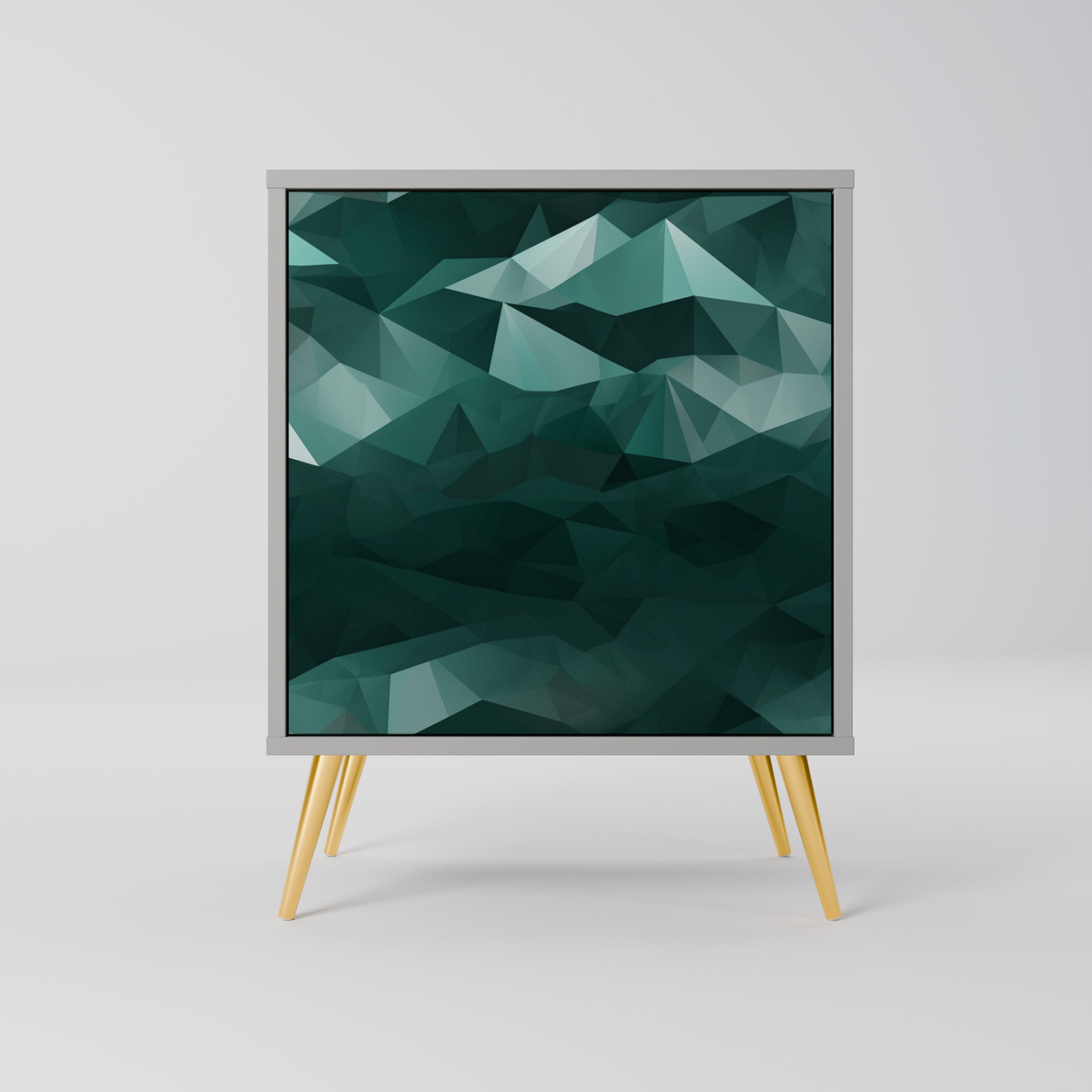 POLYGONAL FLOATING Komoda 1-drzwiowa korpus Szary