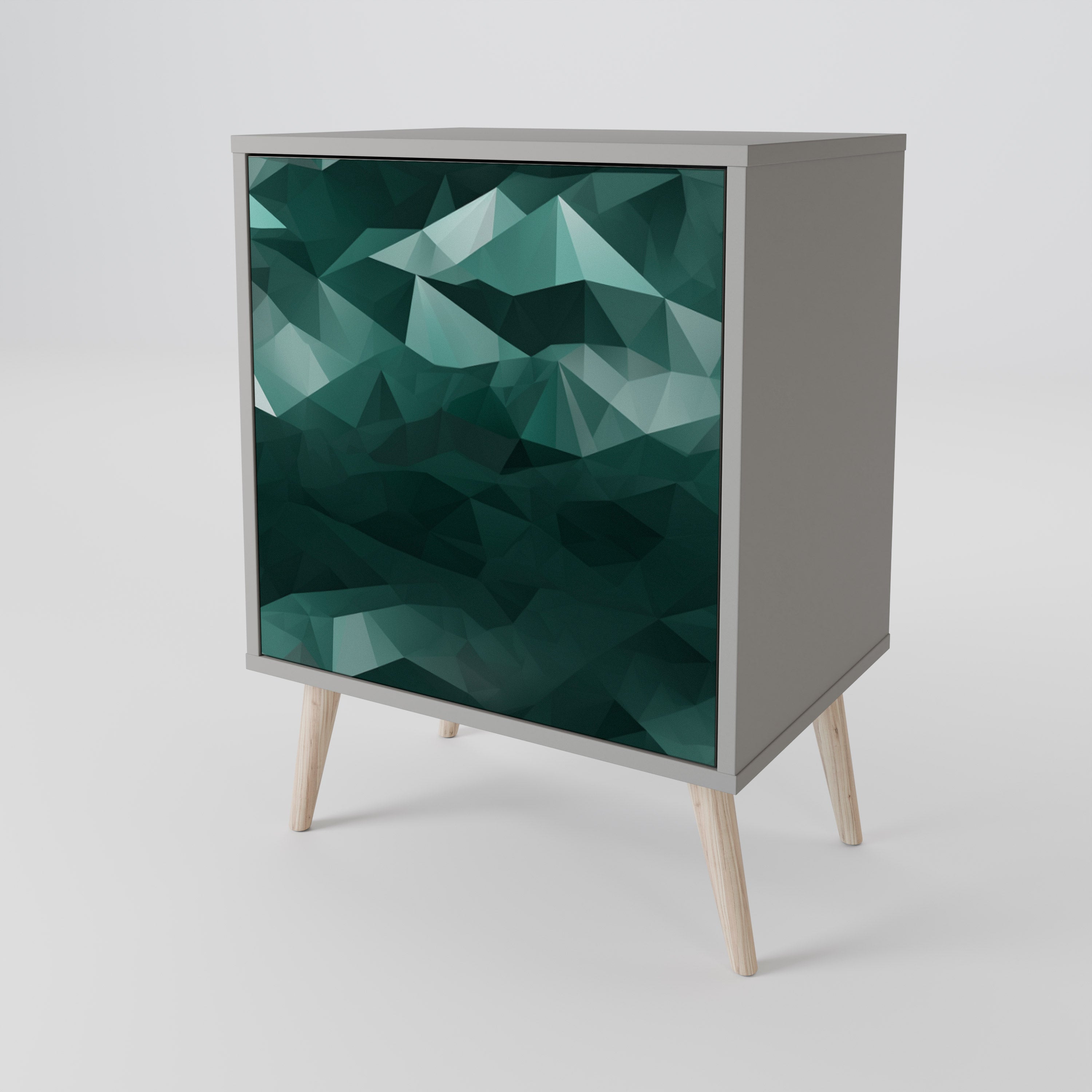 POLYGONAL FLOATING Komoda 1-drzwiowa korpus Szary