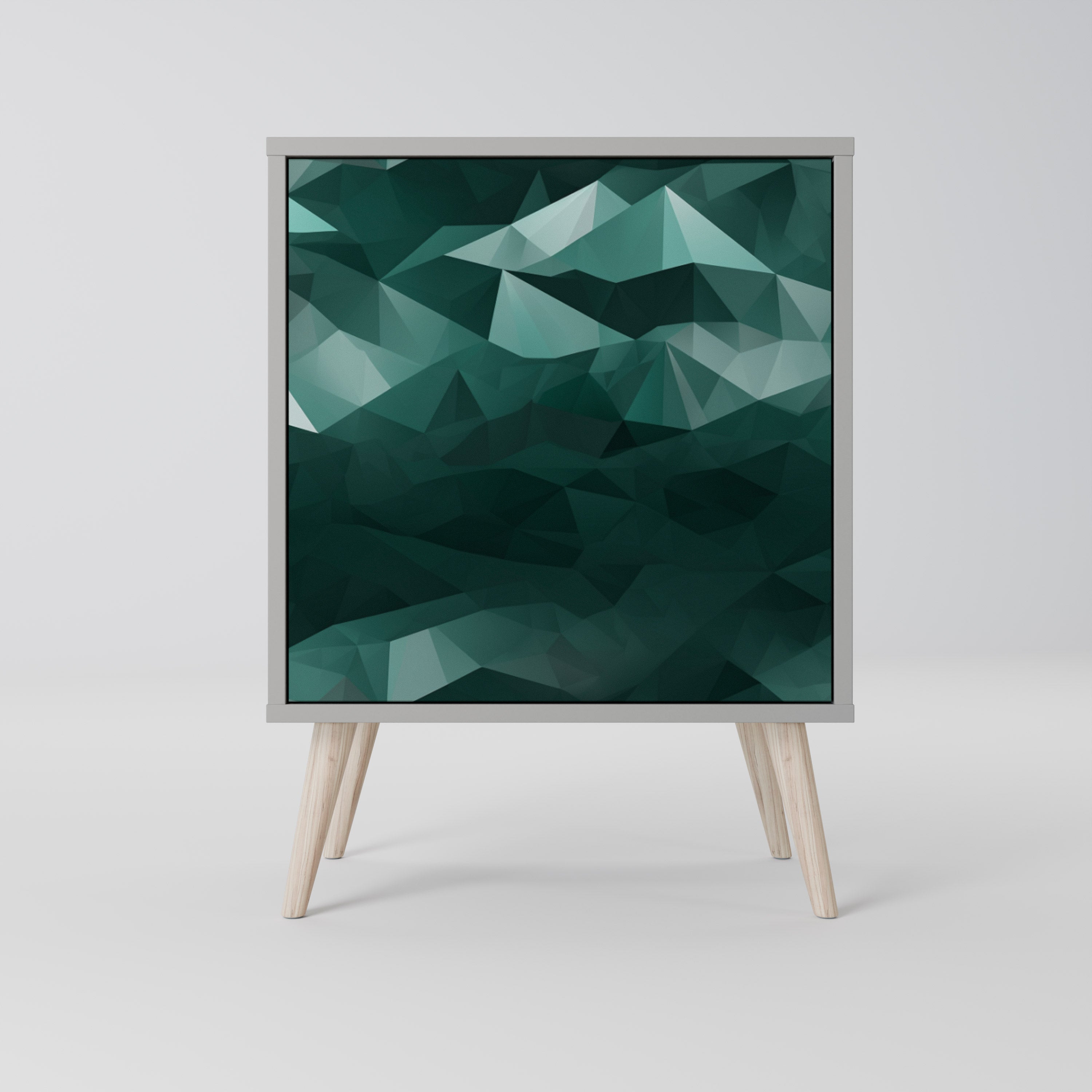 POLYGONAL FLOATING Komoda 1-drzwiowa korpus Szary