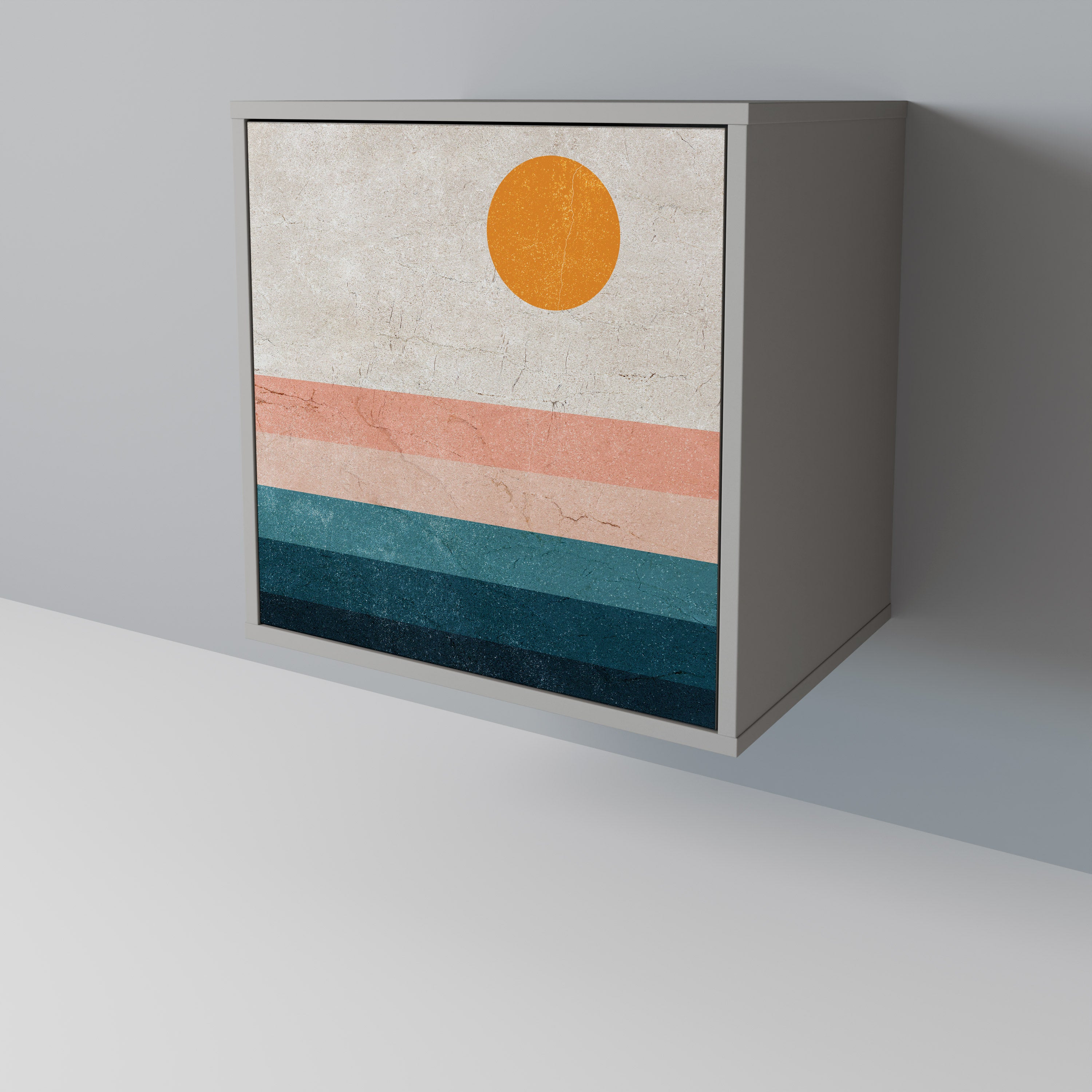 TWO HALVES Komoda 1-drzwiowa korpus Szary