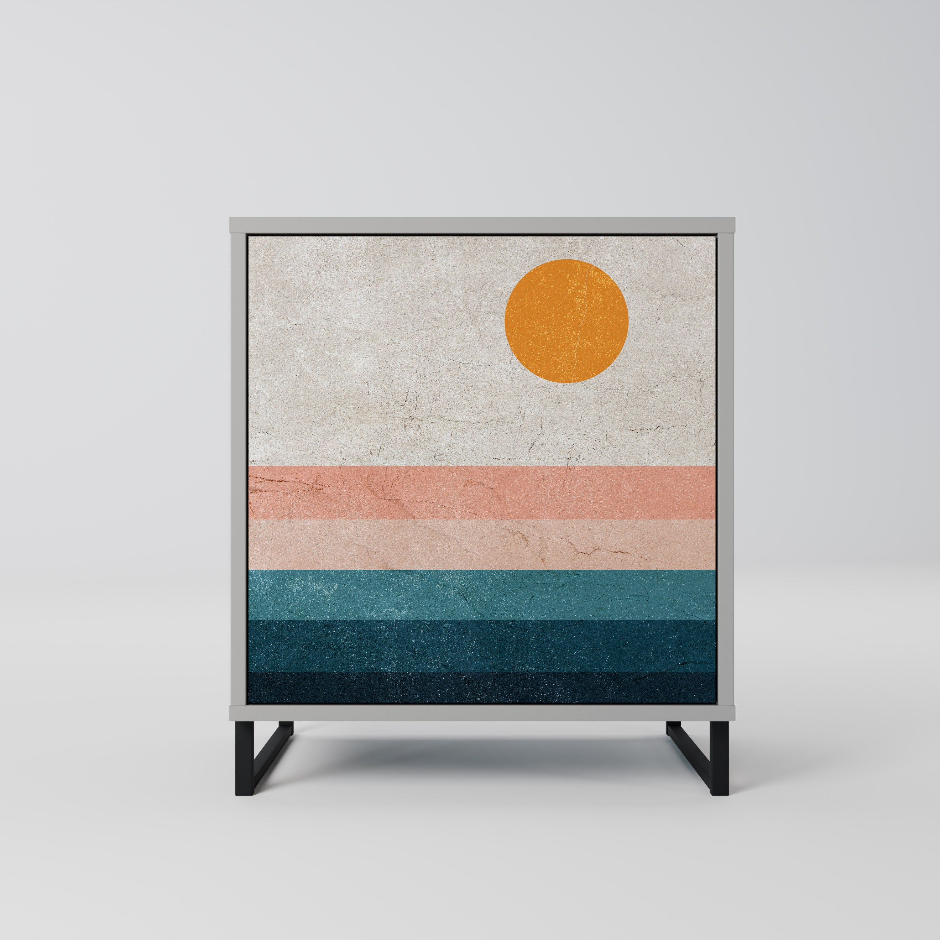 TWO HALVES Komoda 1-drzwiowa korpus Szary