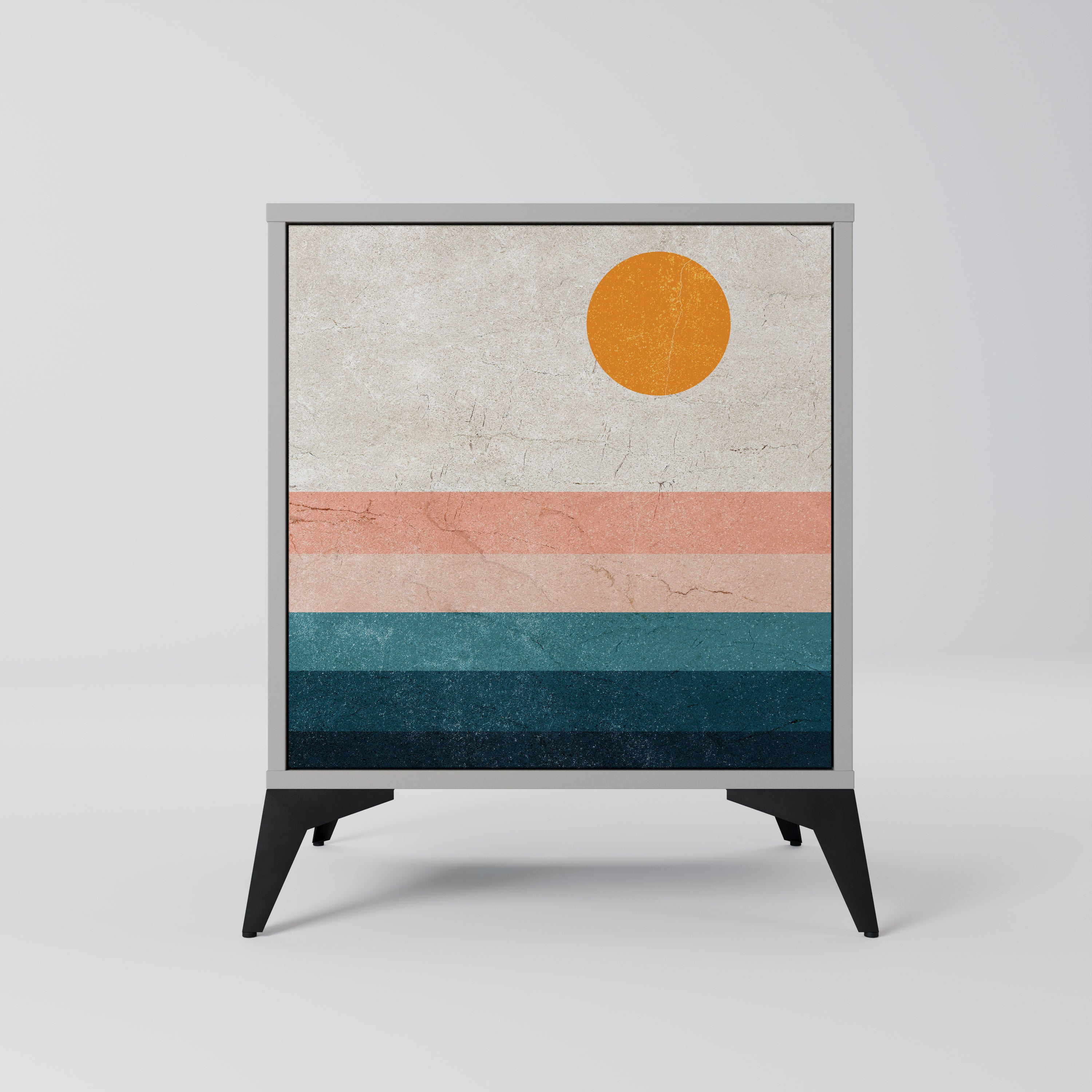 TWO HALVES Komoda 1-drzwiowa korpus Szary