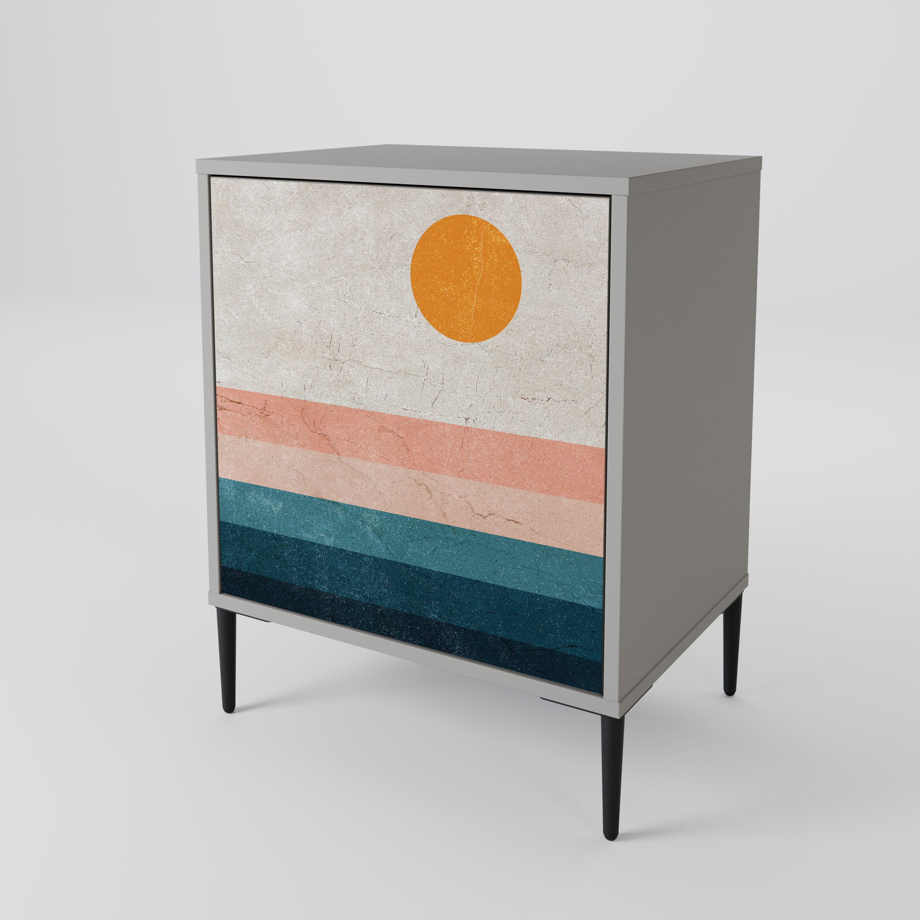 TWO HALVES Komoda 1-drzwiowa korpus Szary