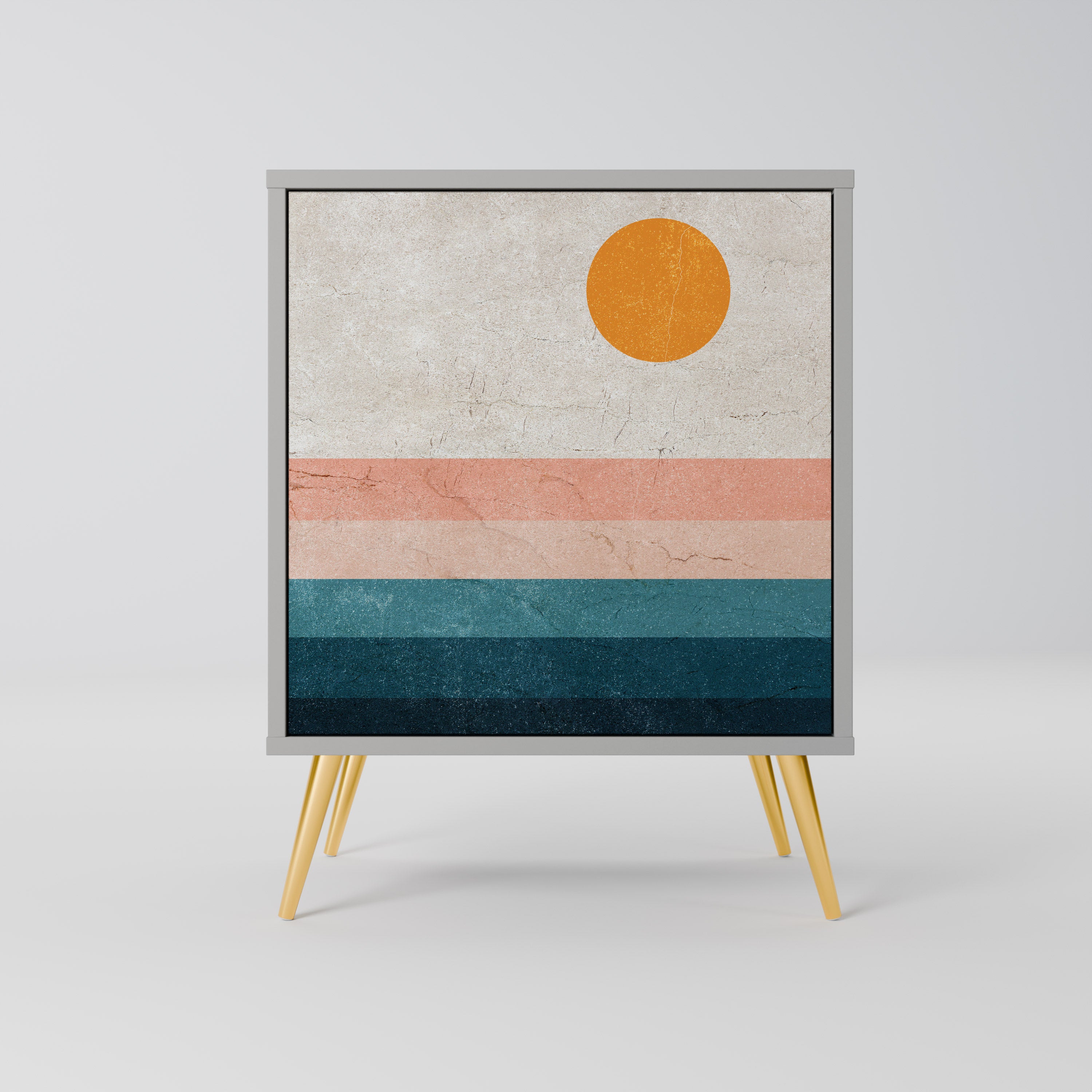 TWO HALVES Komoda 1-drzwiowa korpus Szary