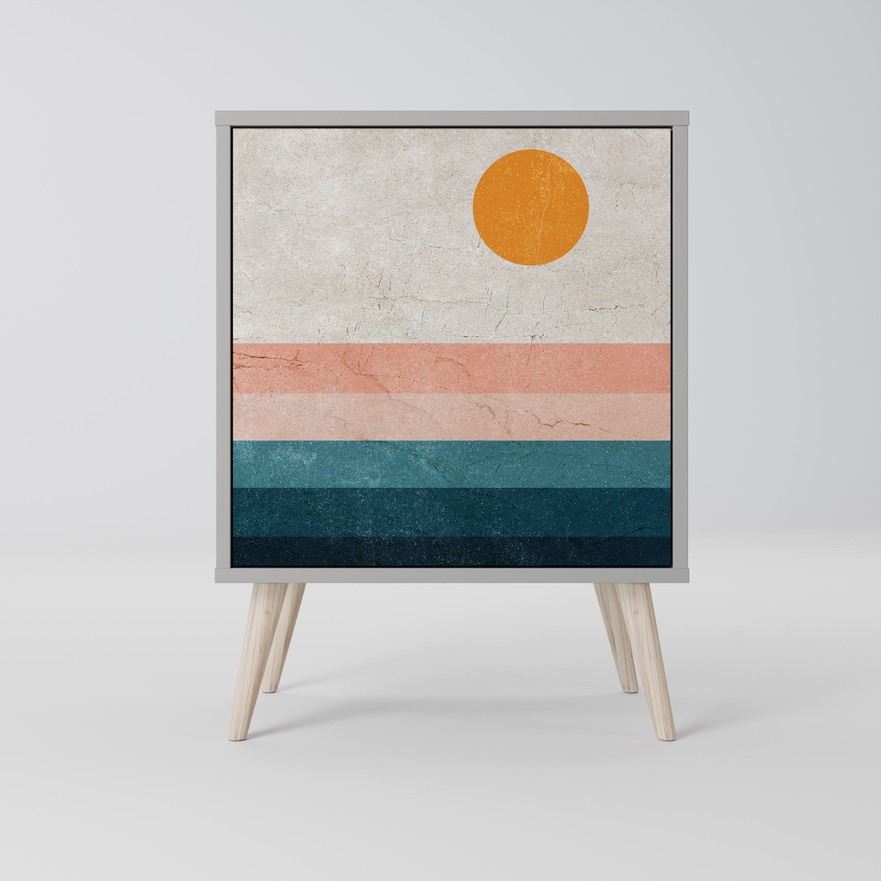 TWO HALVES Komoda 1-drzwiowa korpus Szary