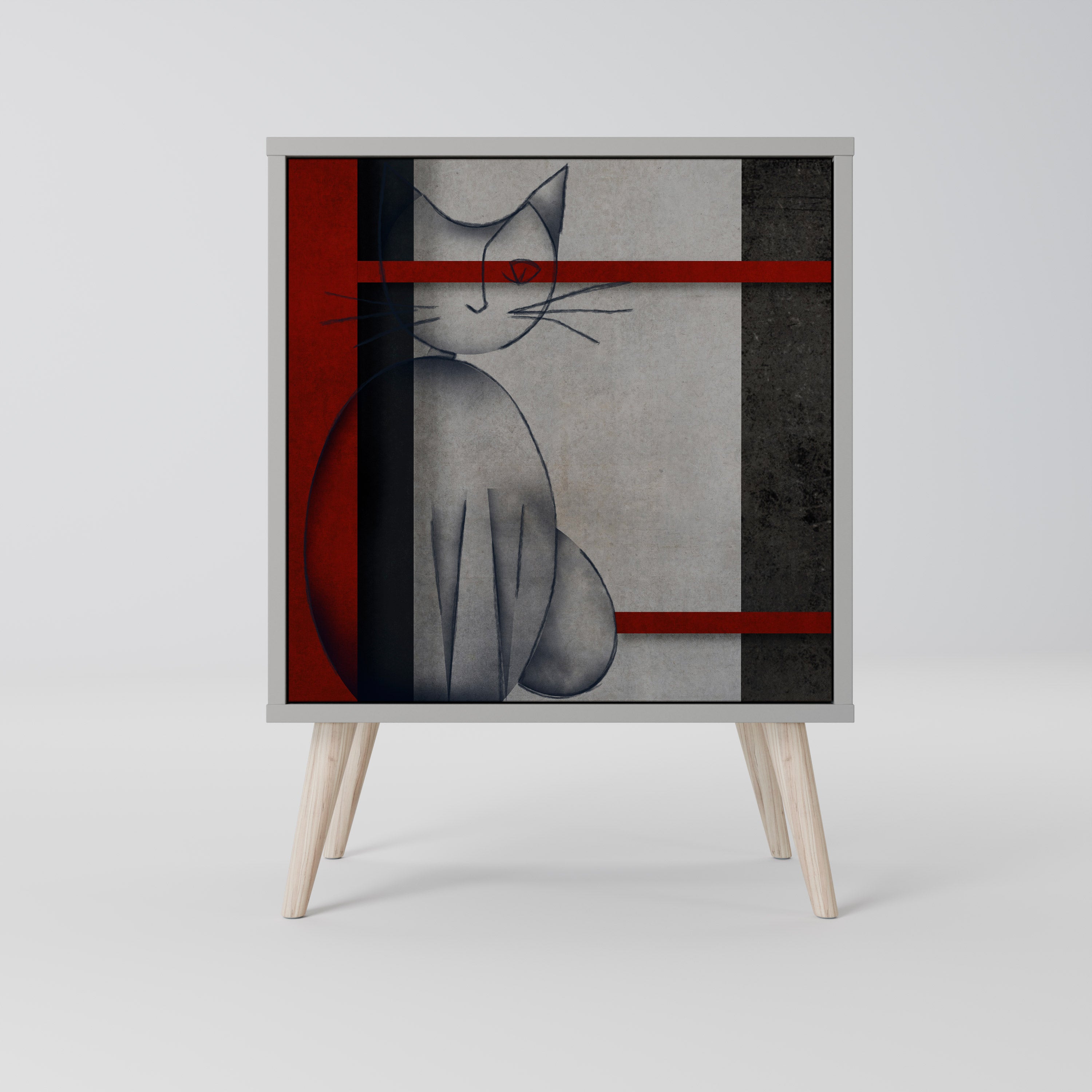 GRAY FIGURES Komoda 1-drzwiowa korpus Szary