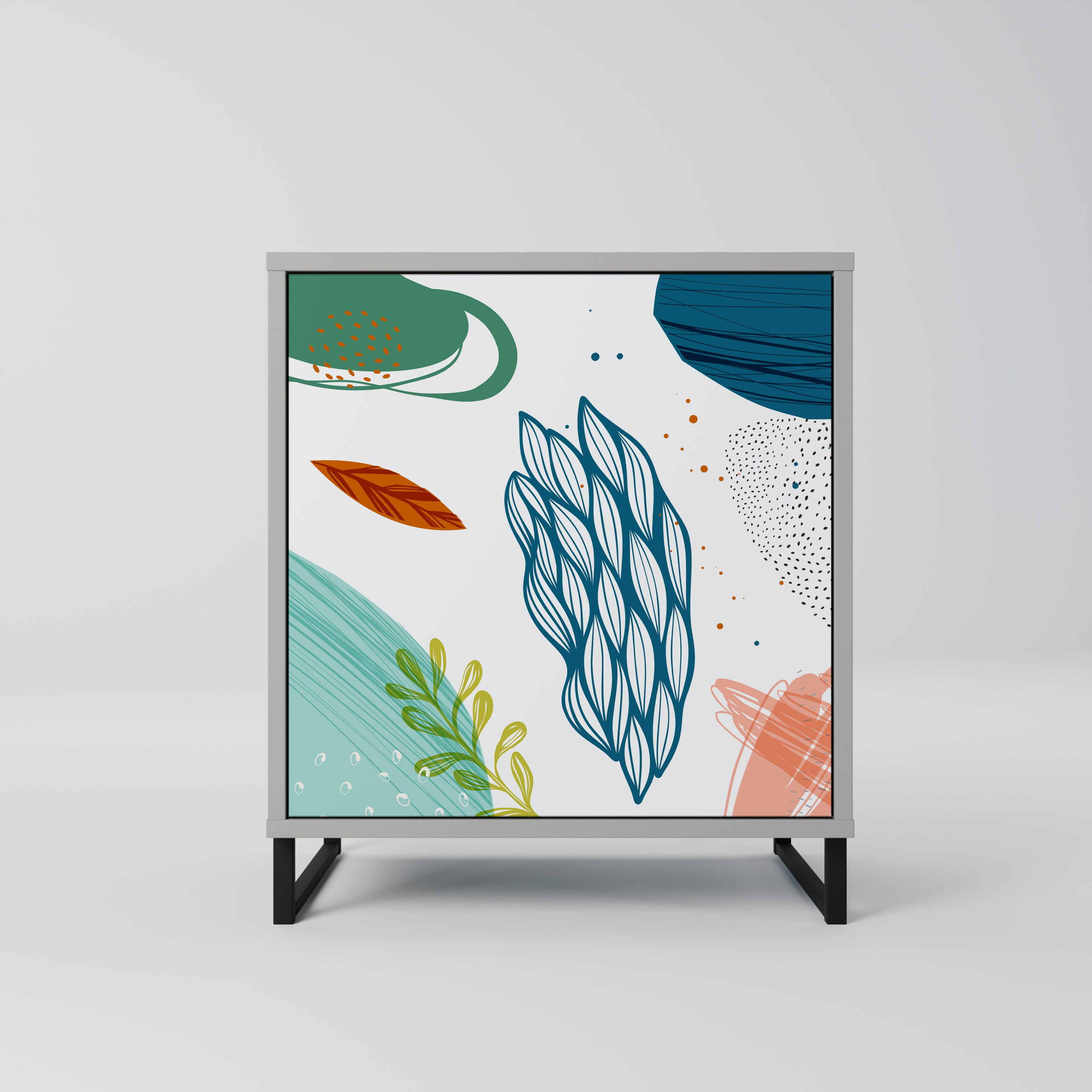 BOTANICAL HURRICANE Komoda 1-drzwiowa korpus Szary