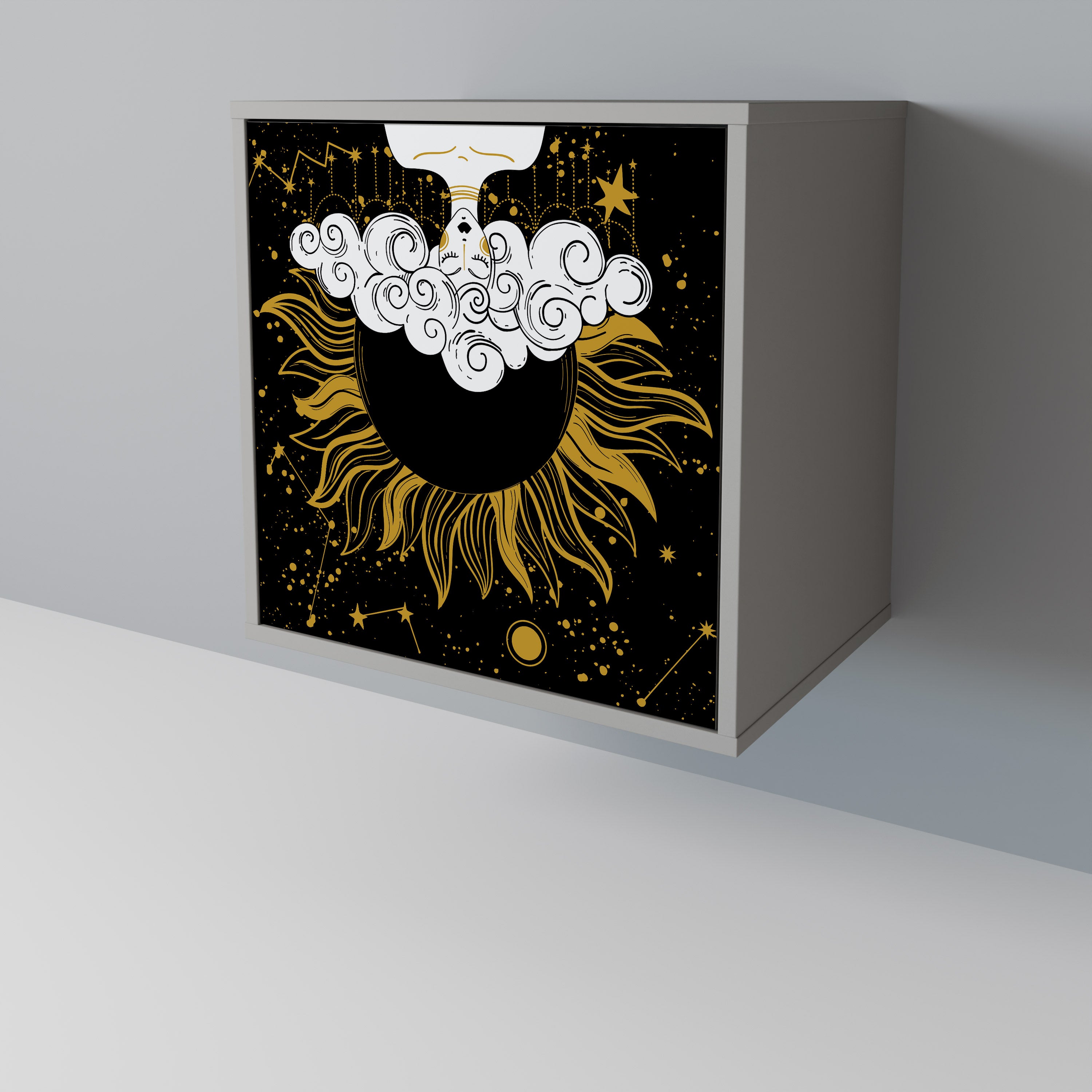 STELLAR CONSTELLATIONS Komoda 1-drzwiowa korpus Szary