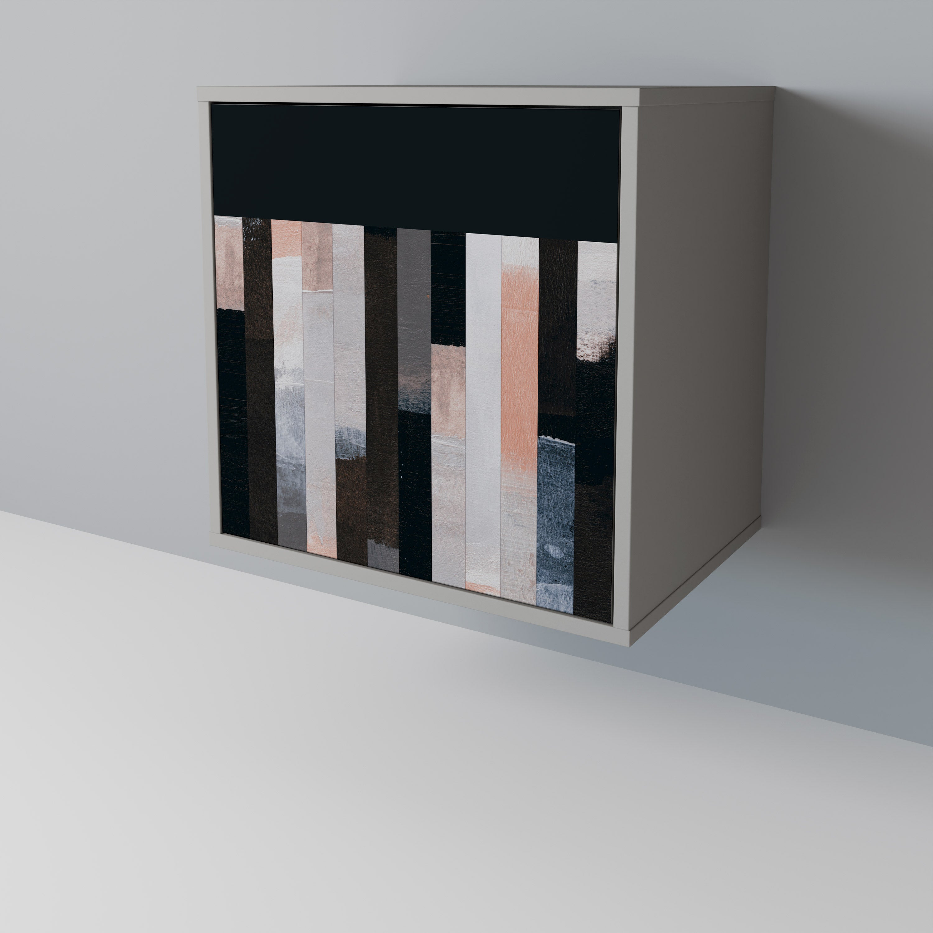 COLLAGE OF RECTANGLES Komoda 1-drzwiowa korpus Szary