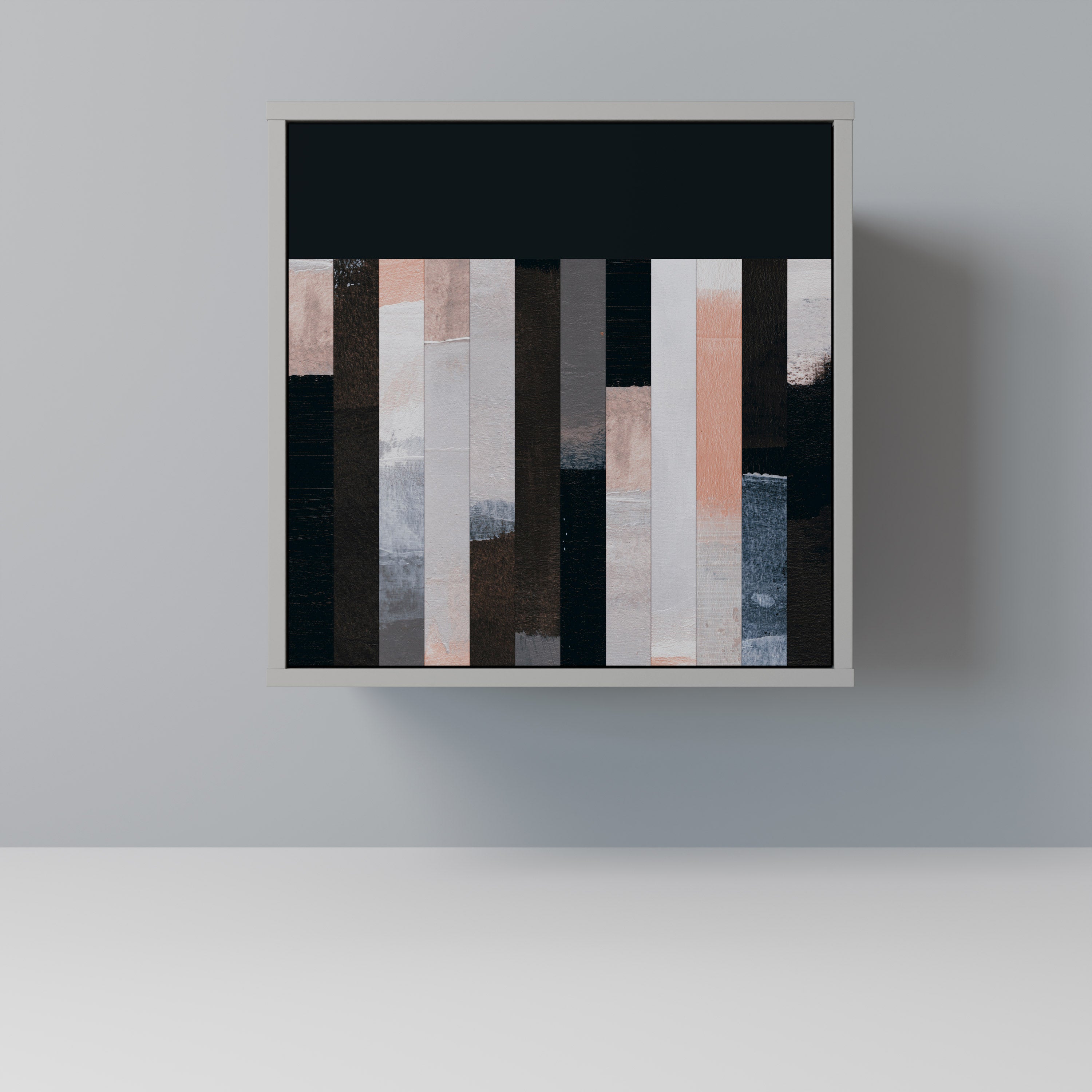 COLLAGE OF RECTANGLES Komoda 1-drzwiowa korpus Szary