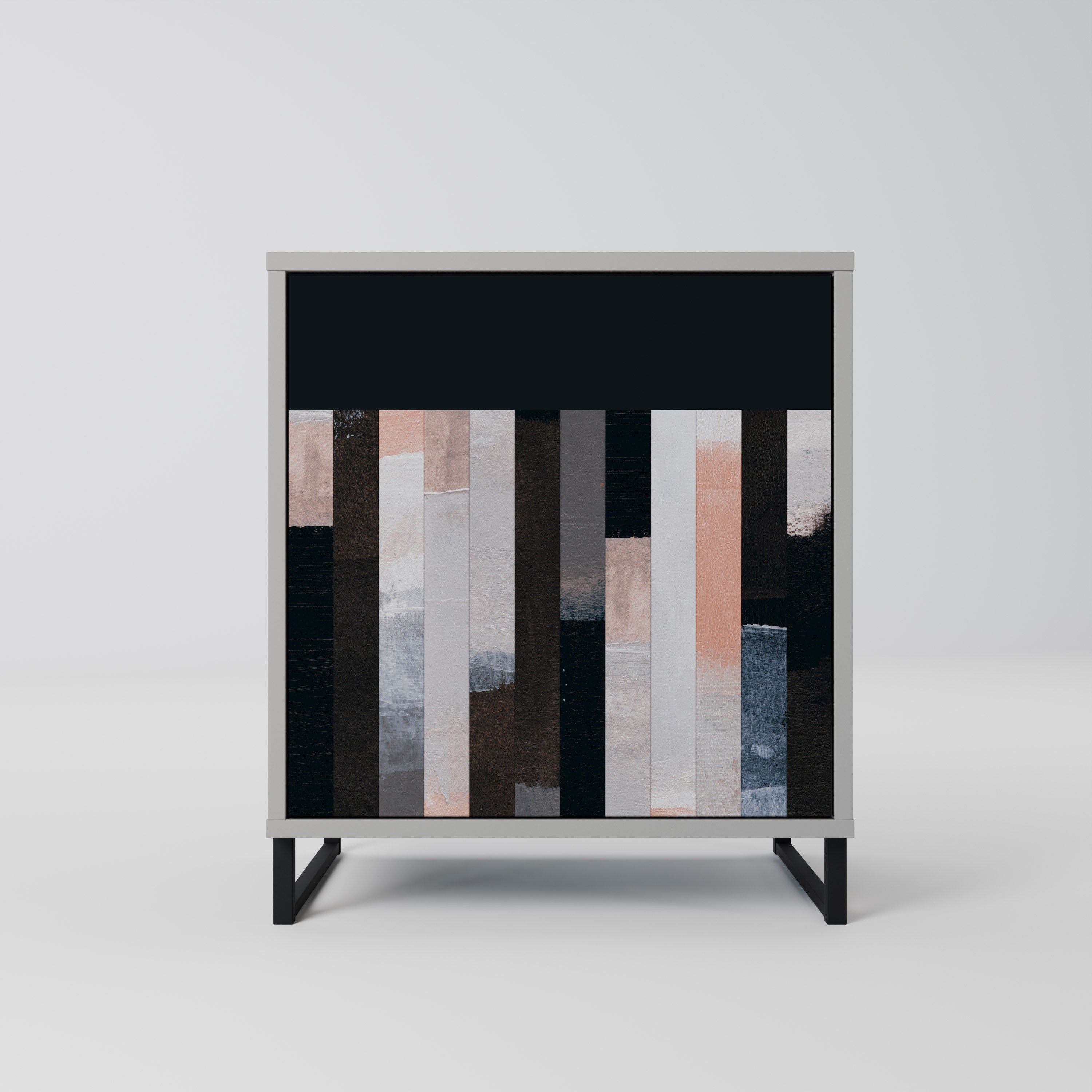 COLLAGE OF RECTANGLES Komoda 1-drzwiowa korpus Szary