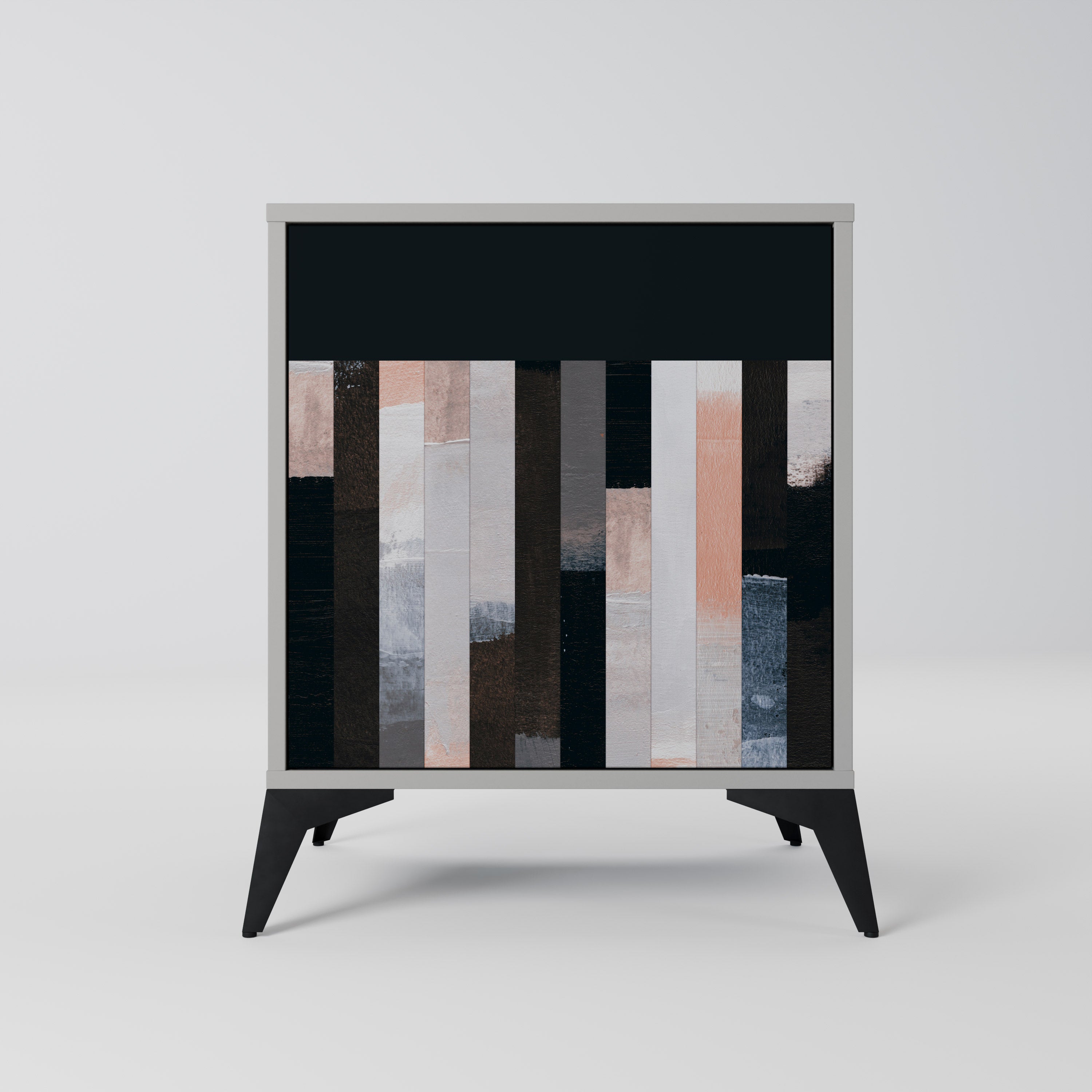 COLLAGE OF RECTANGLES Komoda 1-drzwiowa korpus Szary