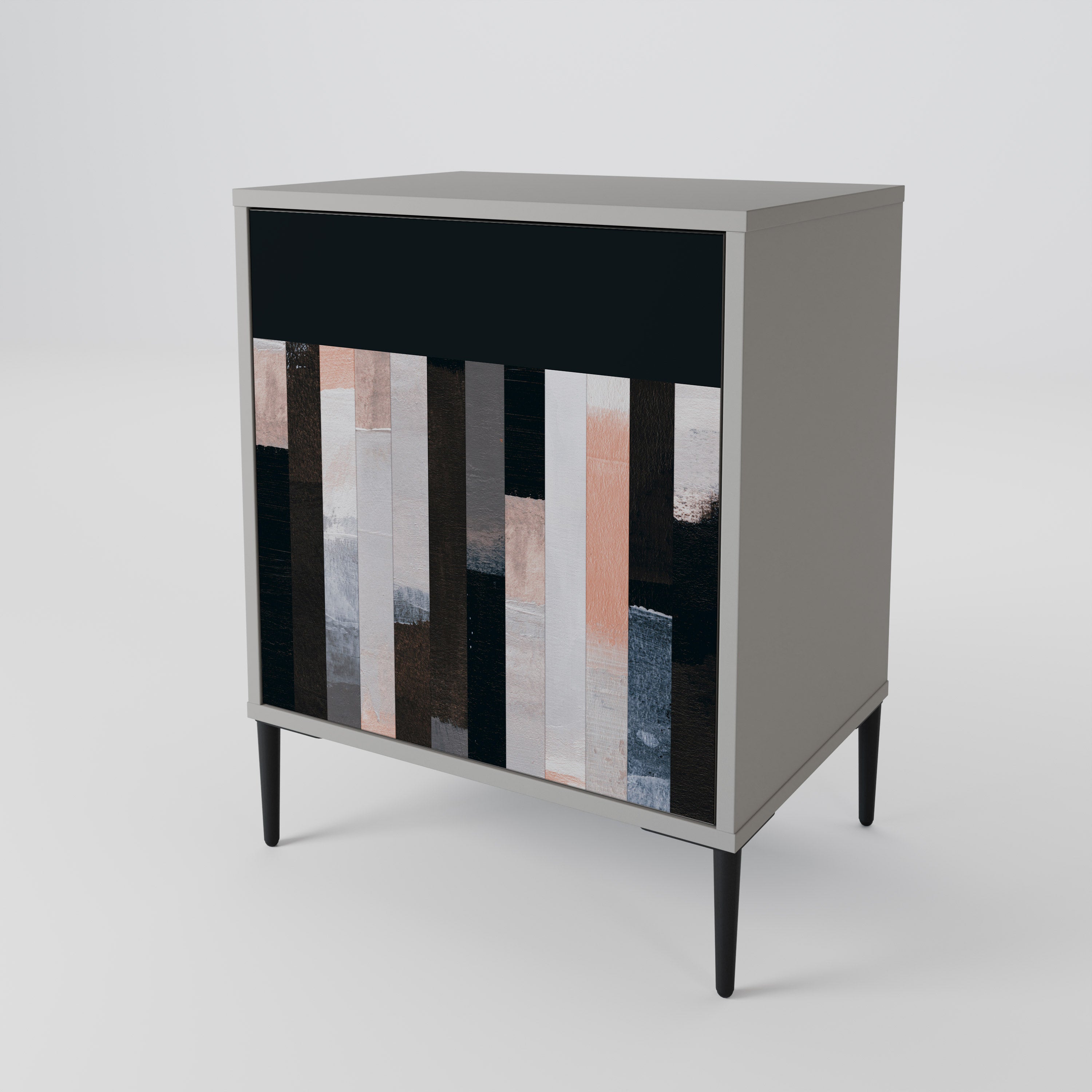 COLLAGE OF RECTANGLES Komoda 1-drzwiowa korpus Szary