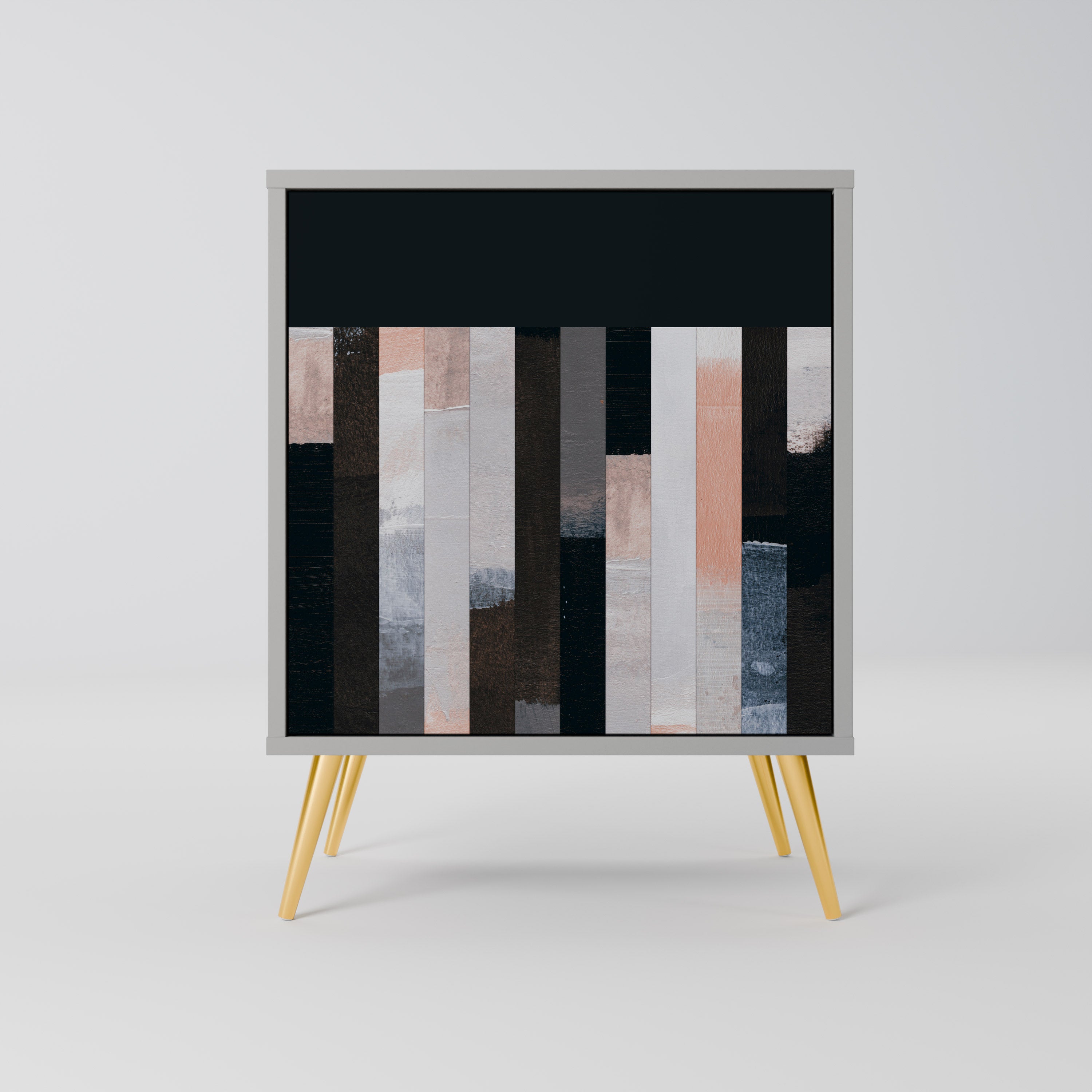 COLLAGE OF RECTANGLES Komoda 1-drzwiowa korpus Szary