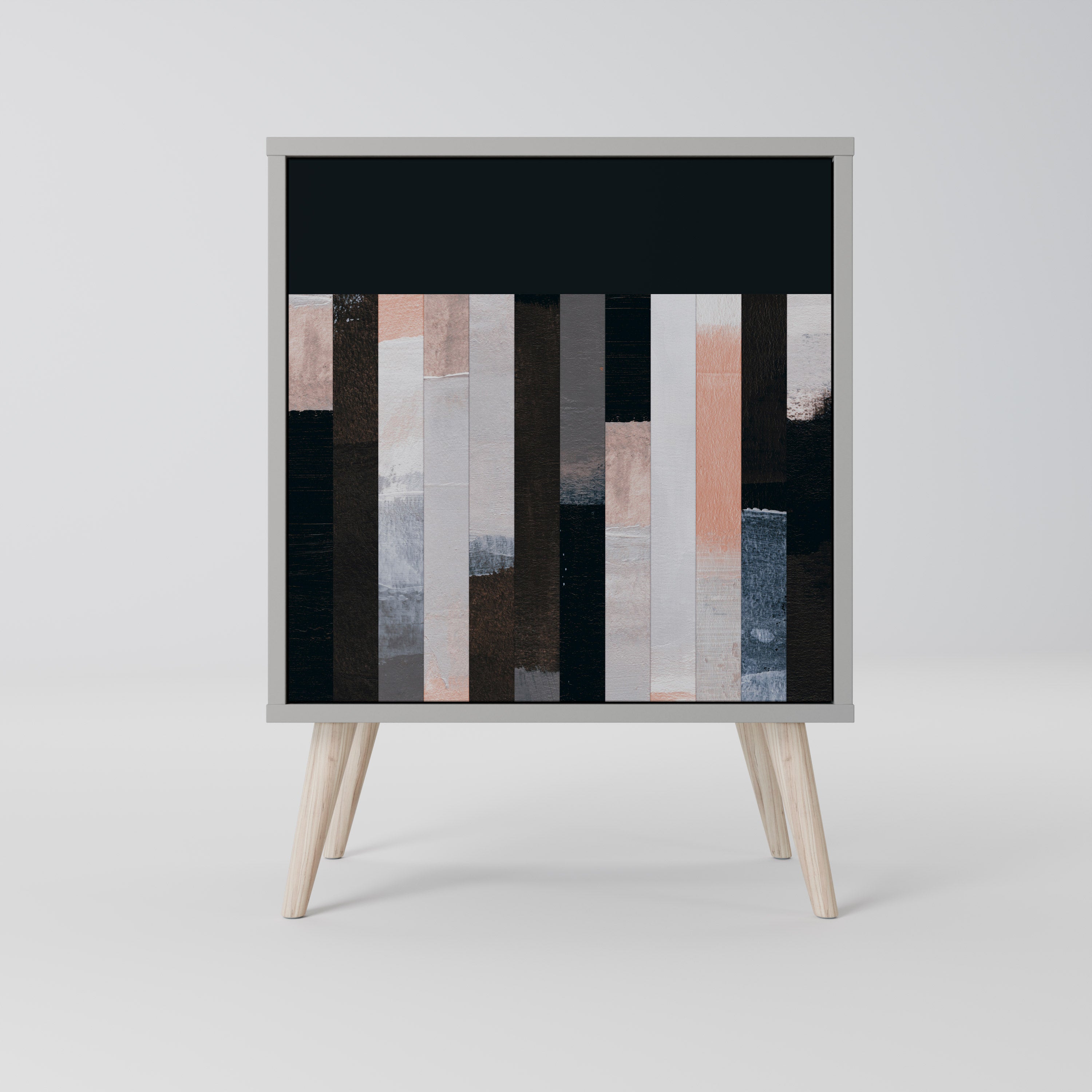 COLLAGE OF RECTANGLES Komoda 1-drzwiowa korpus Szary