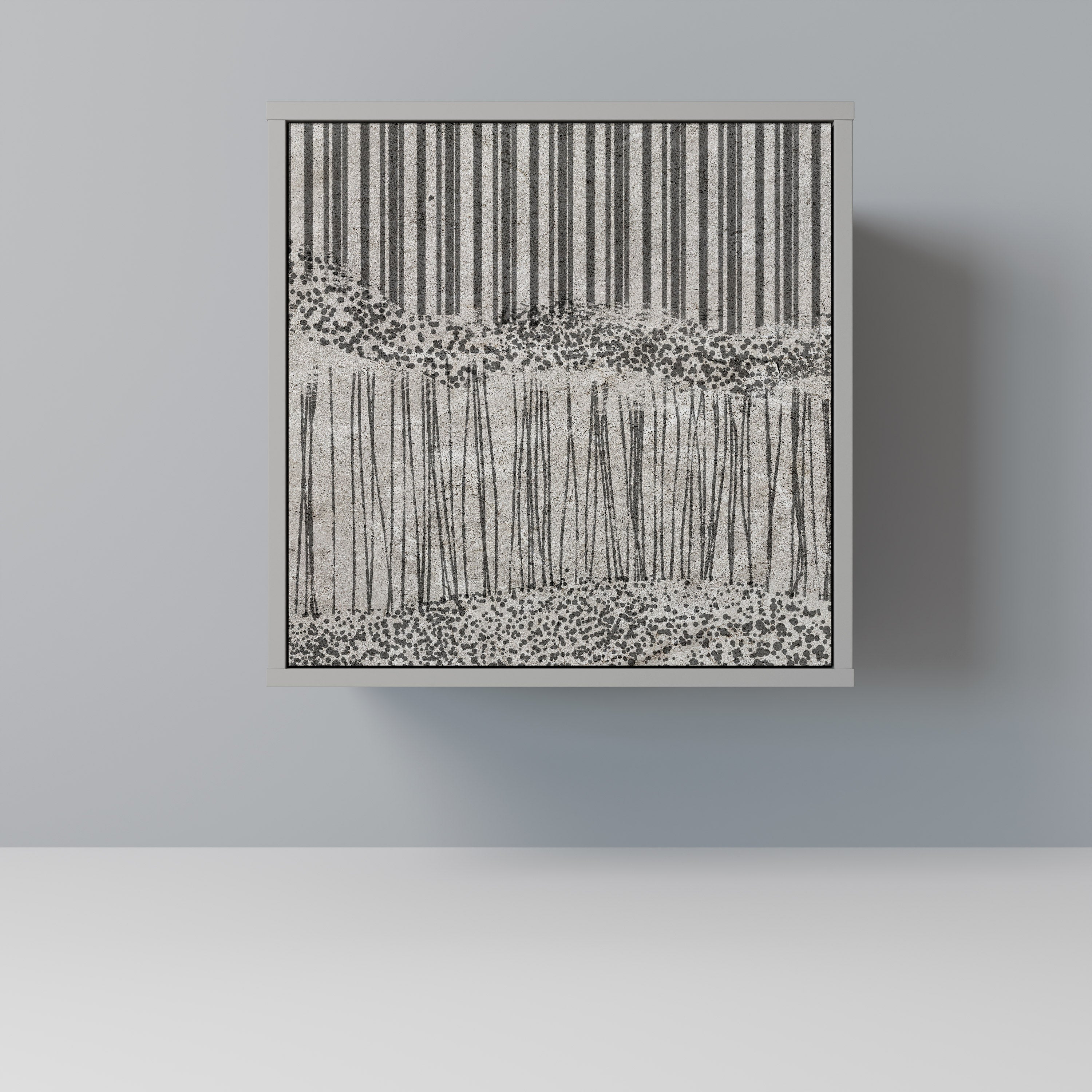 GRAIN LINES Komoda 1-drzwiowa korpus Szary