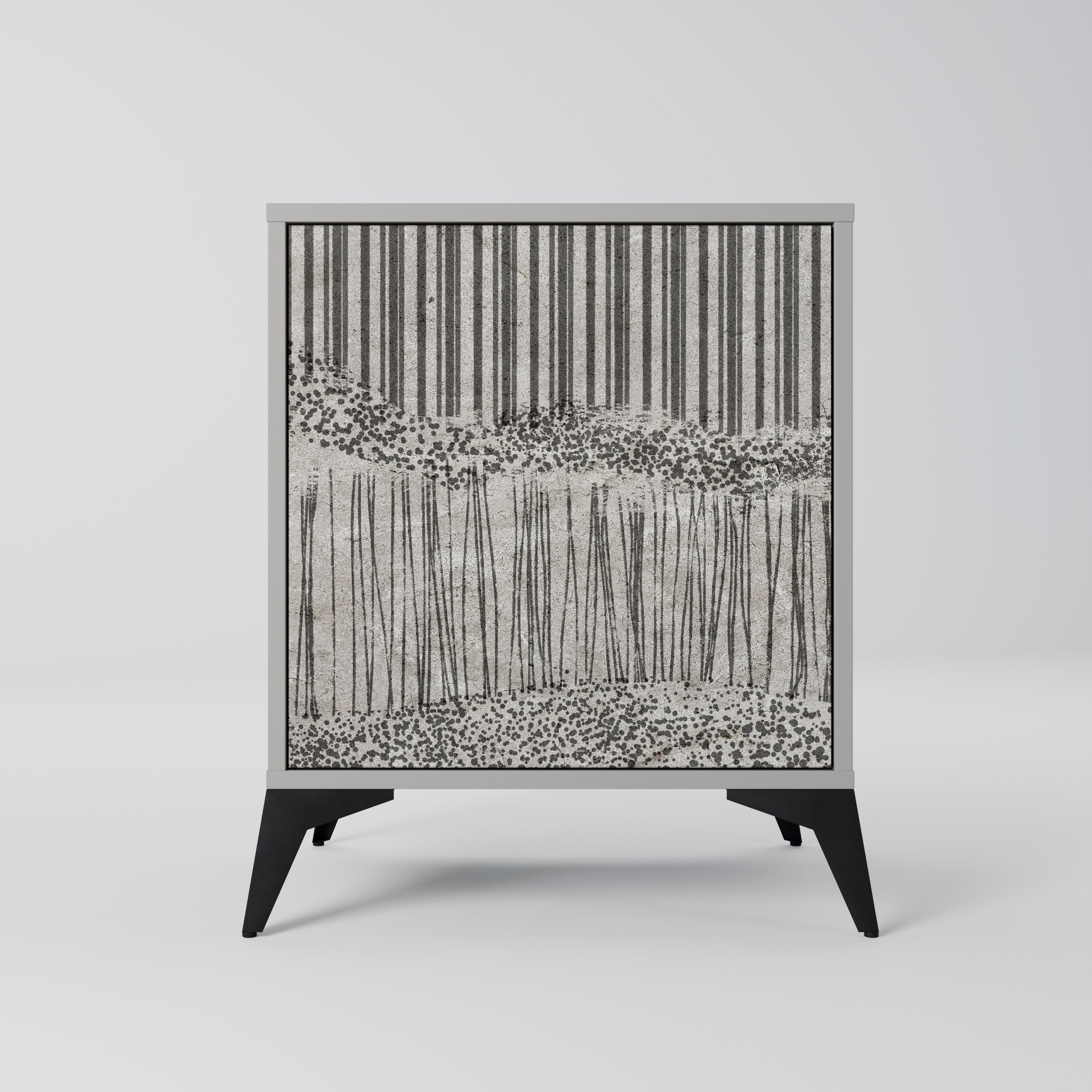 GRAIN LINES Komoda 1-drzwiowa korpus Szary