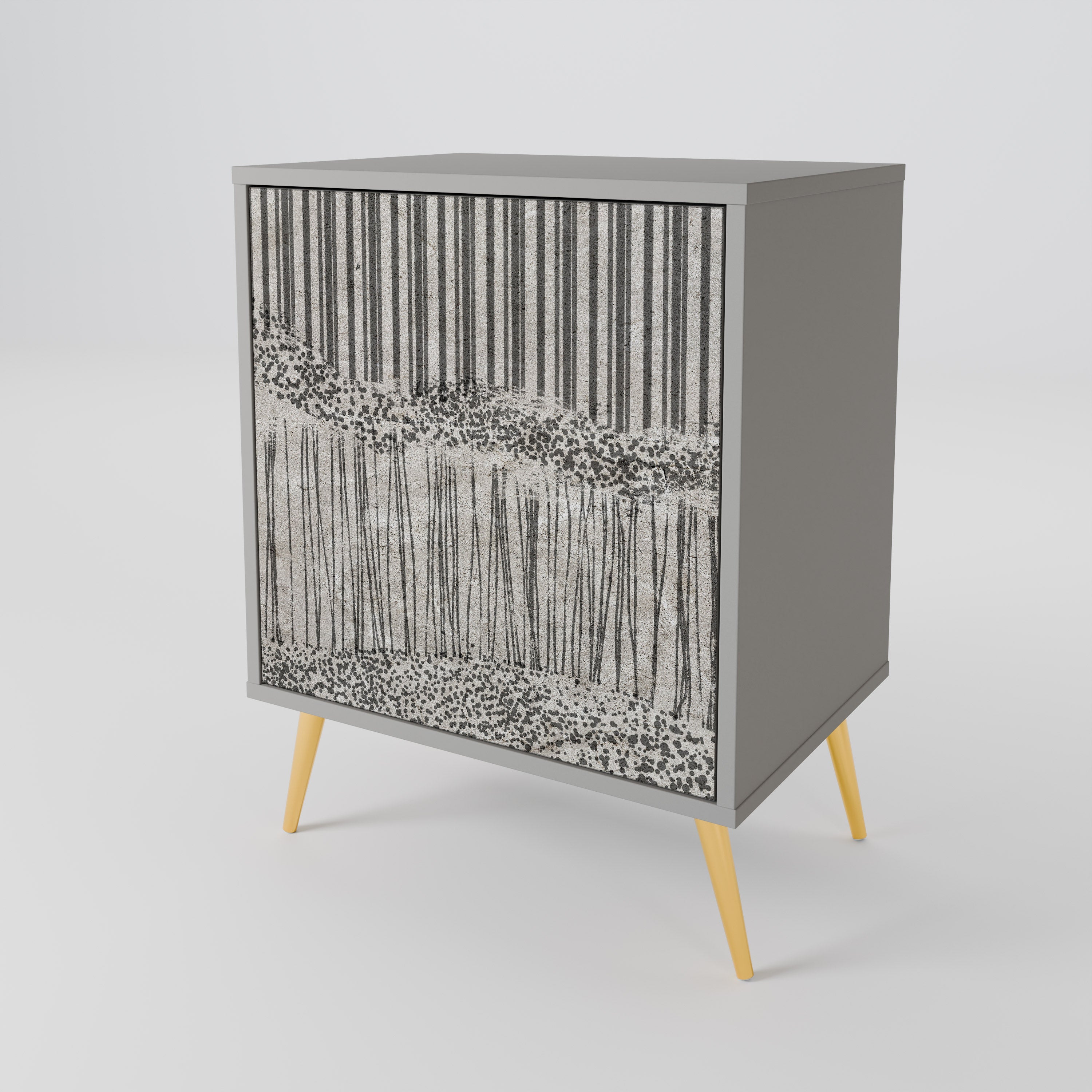 GRAIN LINES Komoda 1-drzwiowa korpus Szary