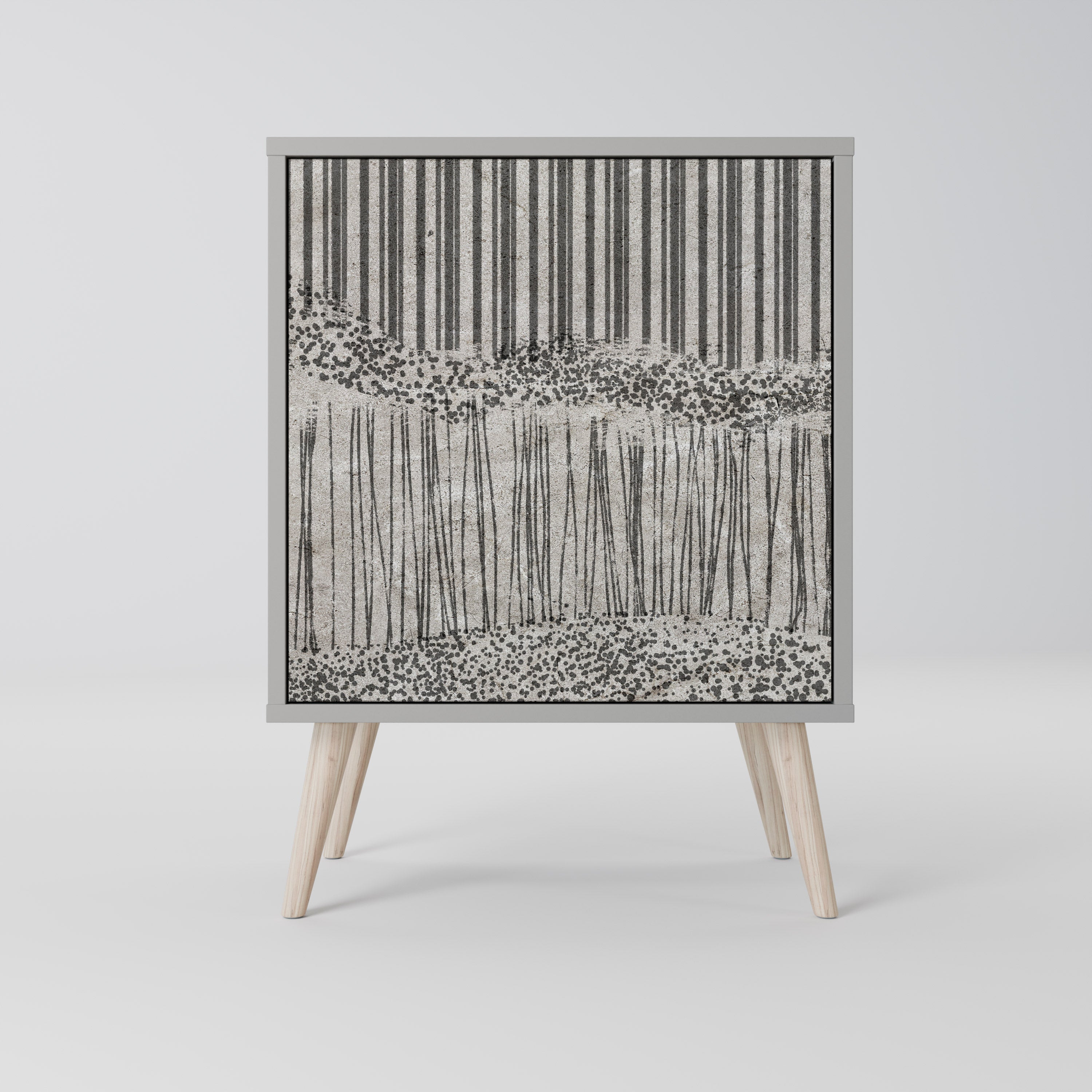 GRAIN LINES Komoda 1-drzwiowa korpus Szary