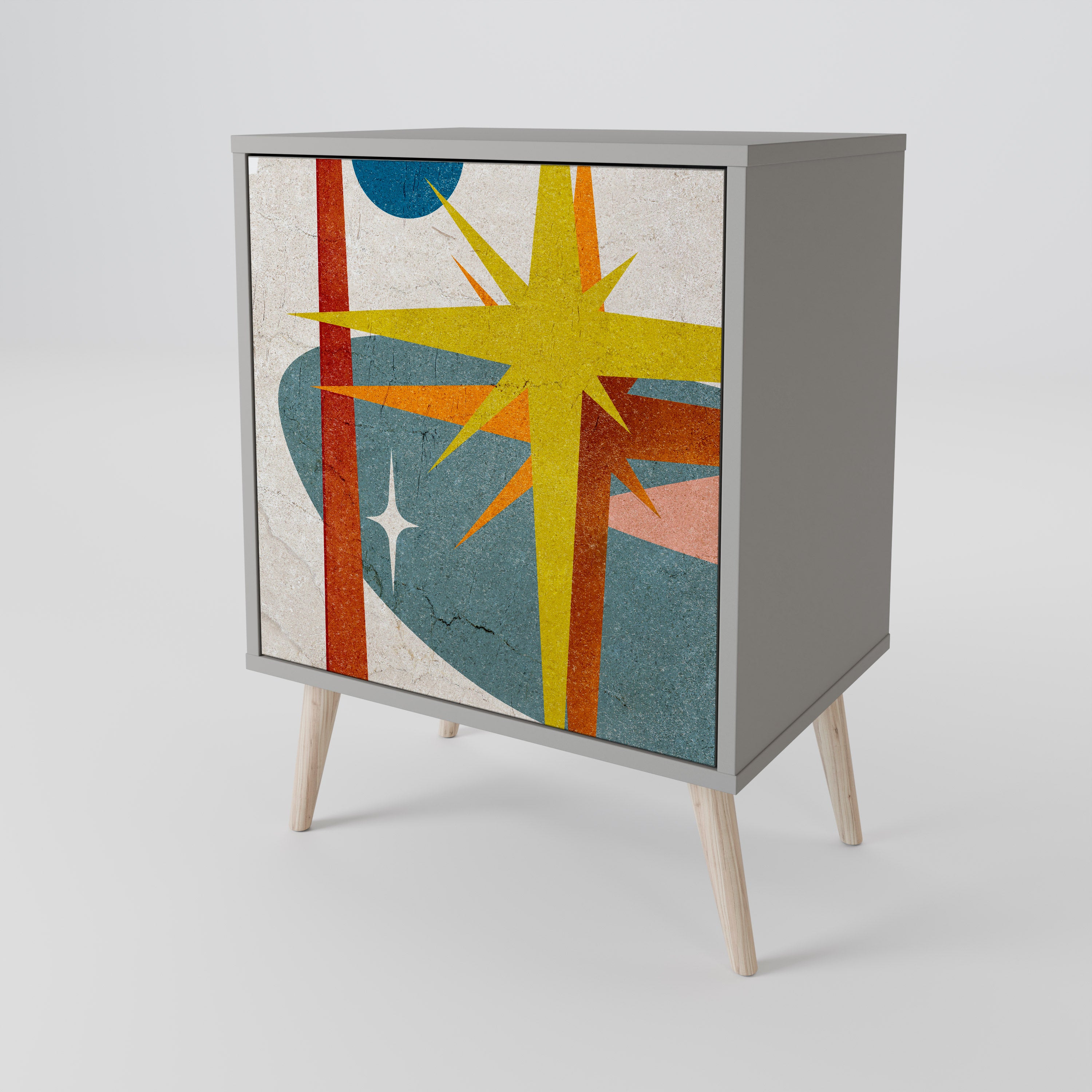 INTERSTELLAR VIBES Komoda 1-drzwiowa korpus Szary