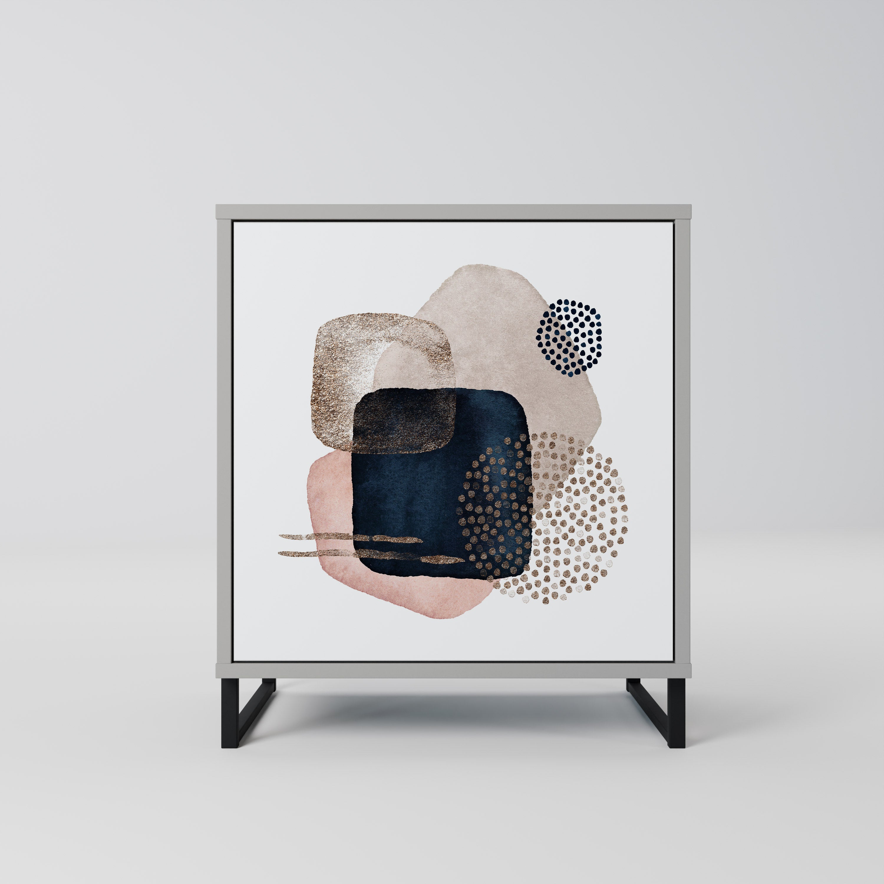 COLORFUL SHAPES Komoda 1-drzwiowa korpus Szary