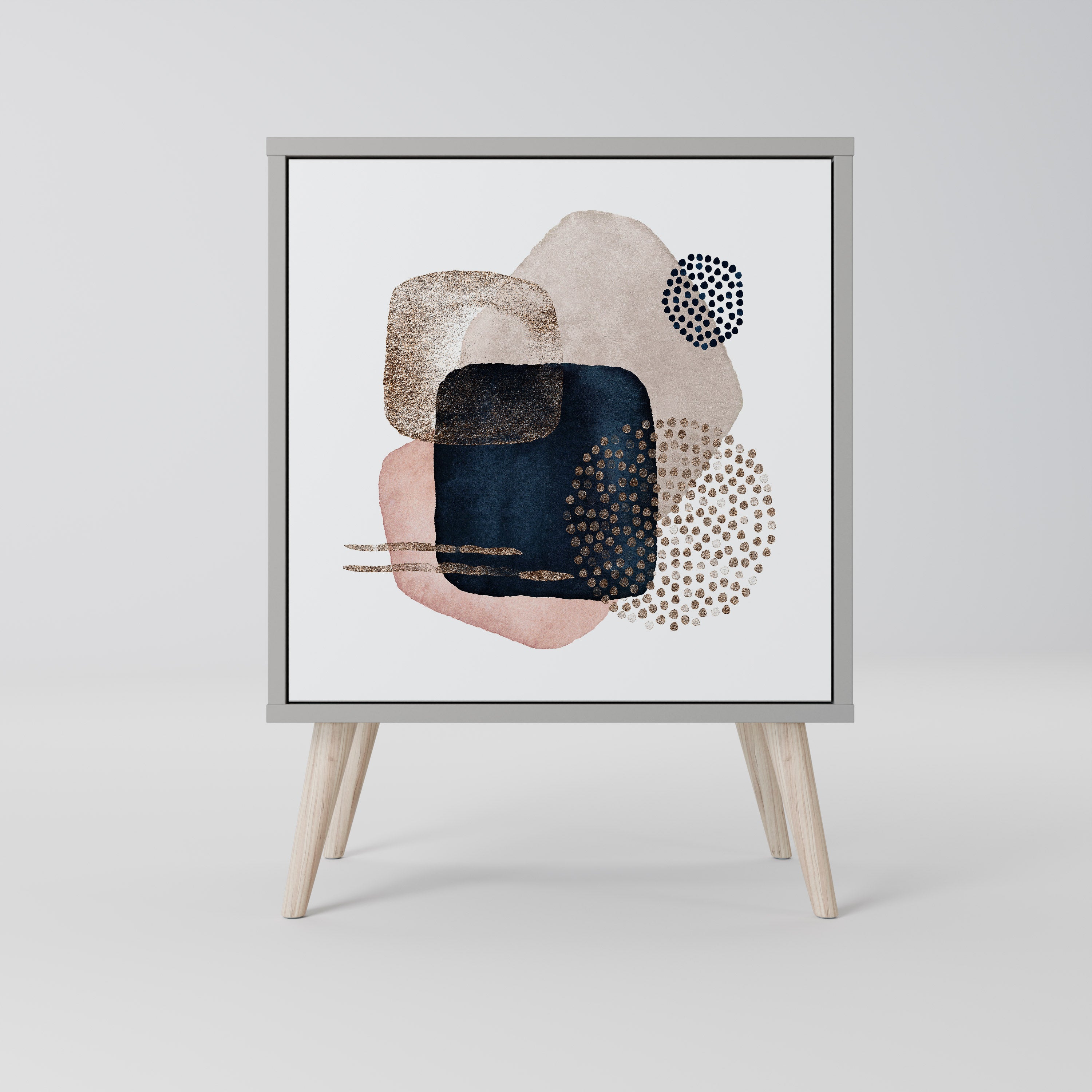 COLORFUL SHAPES Komoda 1-drzwiowa korpus Szary